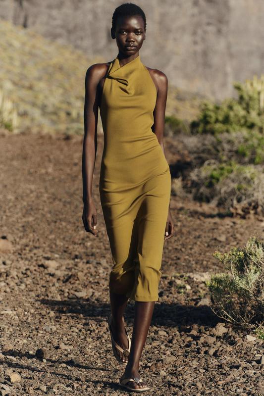 HALTER MIDI DRESS