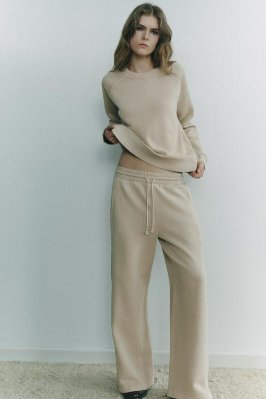 FADED WIDE-LEG TROUSERS