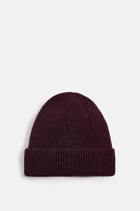 KNITTED BEANIE WITH WOOL