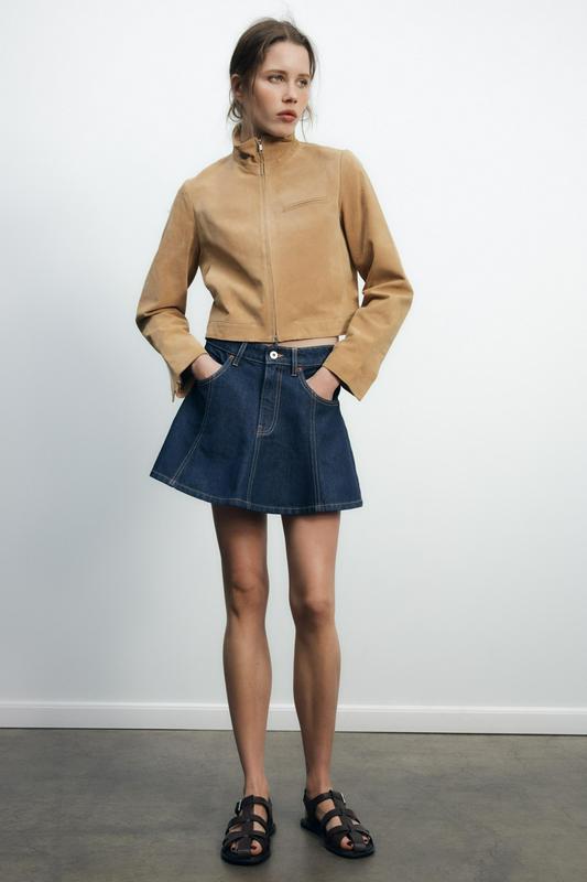DENIM TRF MINI SKIRT