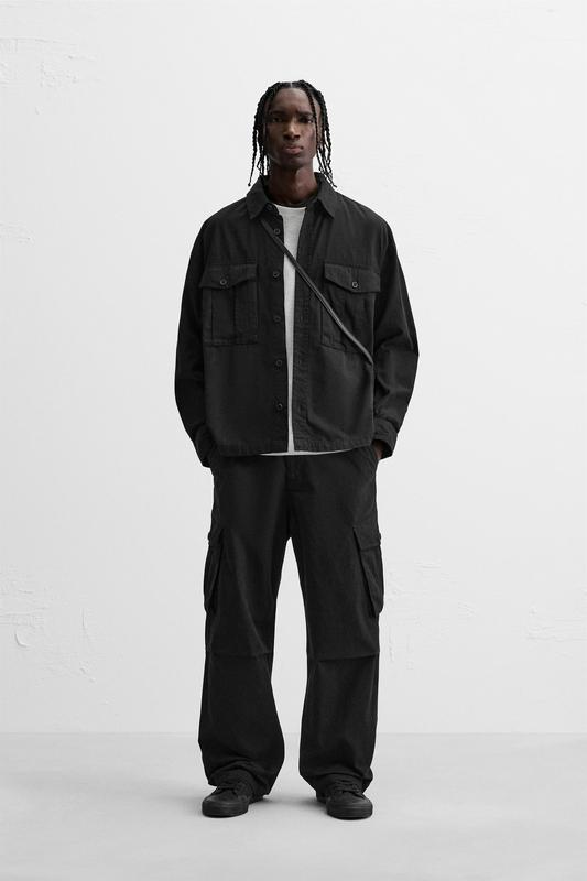 RELAXED FIT CARGO TROUSERS