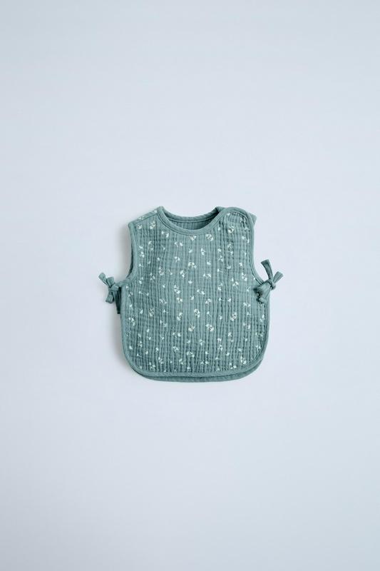 TEXTURED LEAF PRINT XL BIB