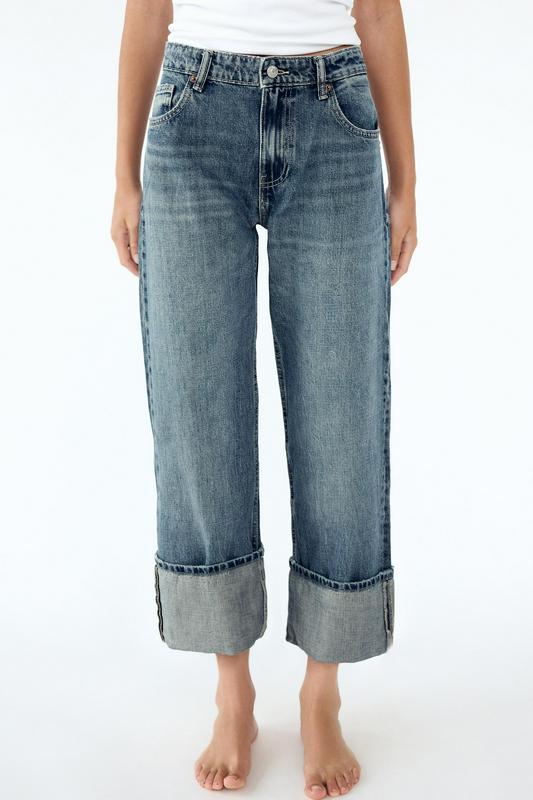 TRF STRAIGHT-LEG MID-RISE JEANS