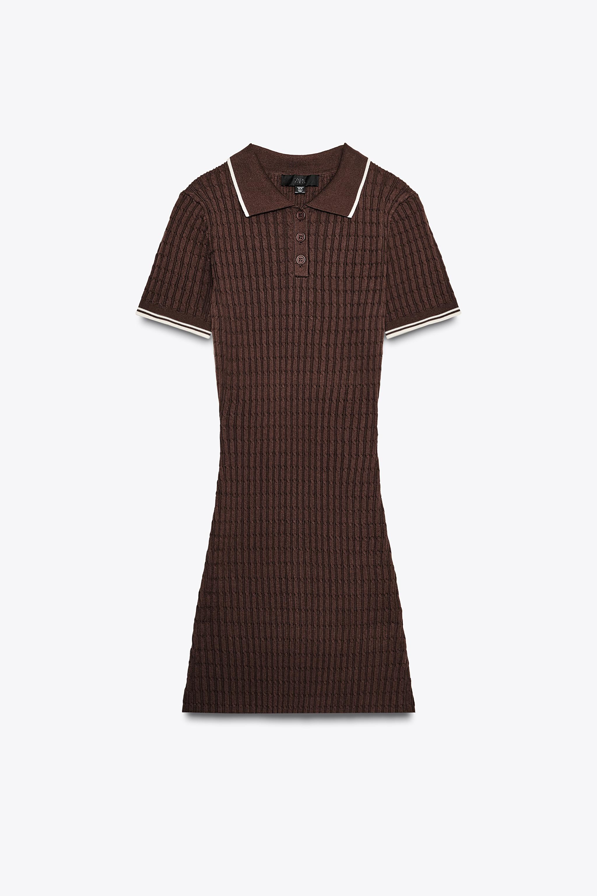 CABLE KNIT MINI DRESS