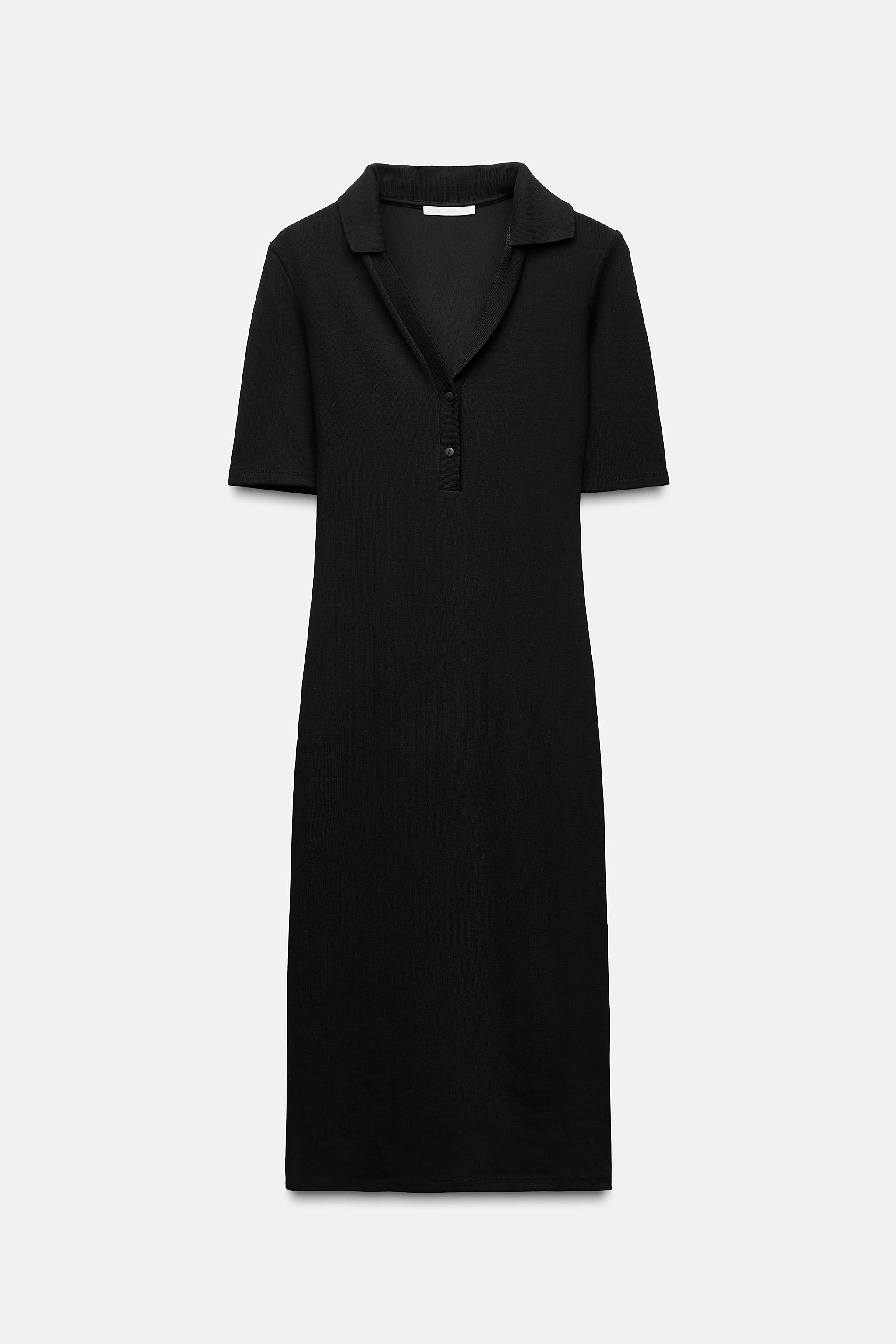 INTERLOCK POLO COLLAR DRESS