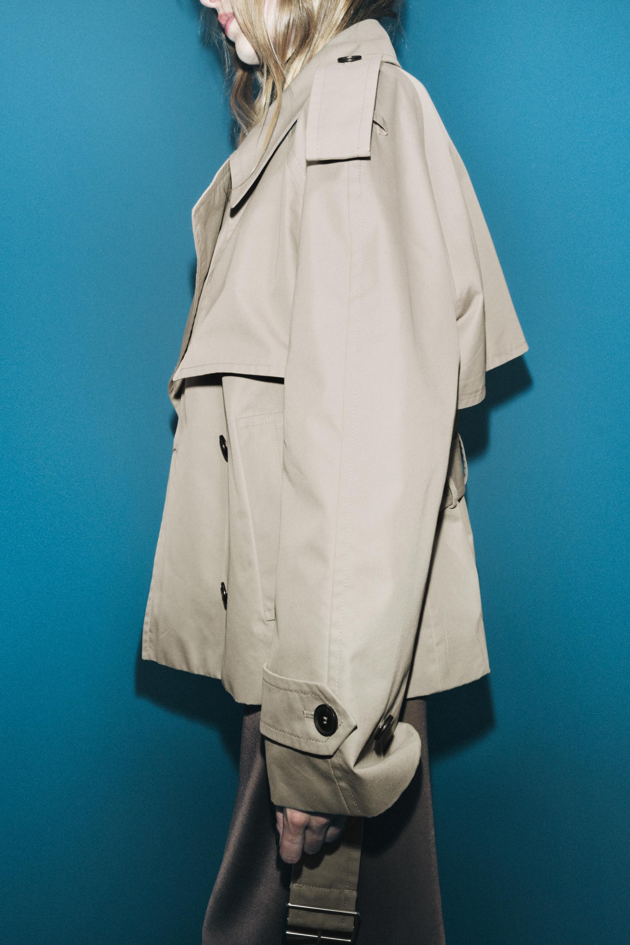 ZW COLLECTION SHORT TRENCH COAT