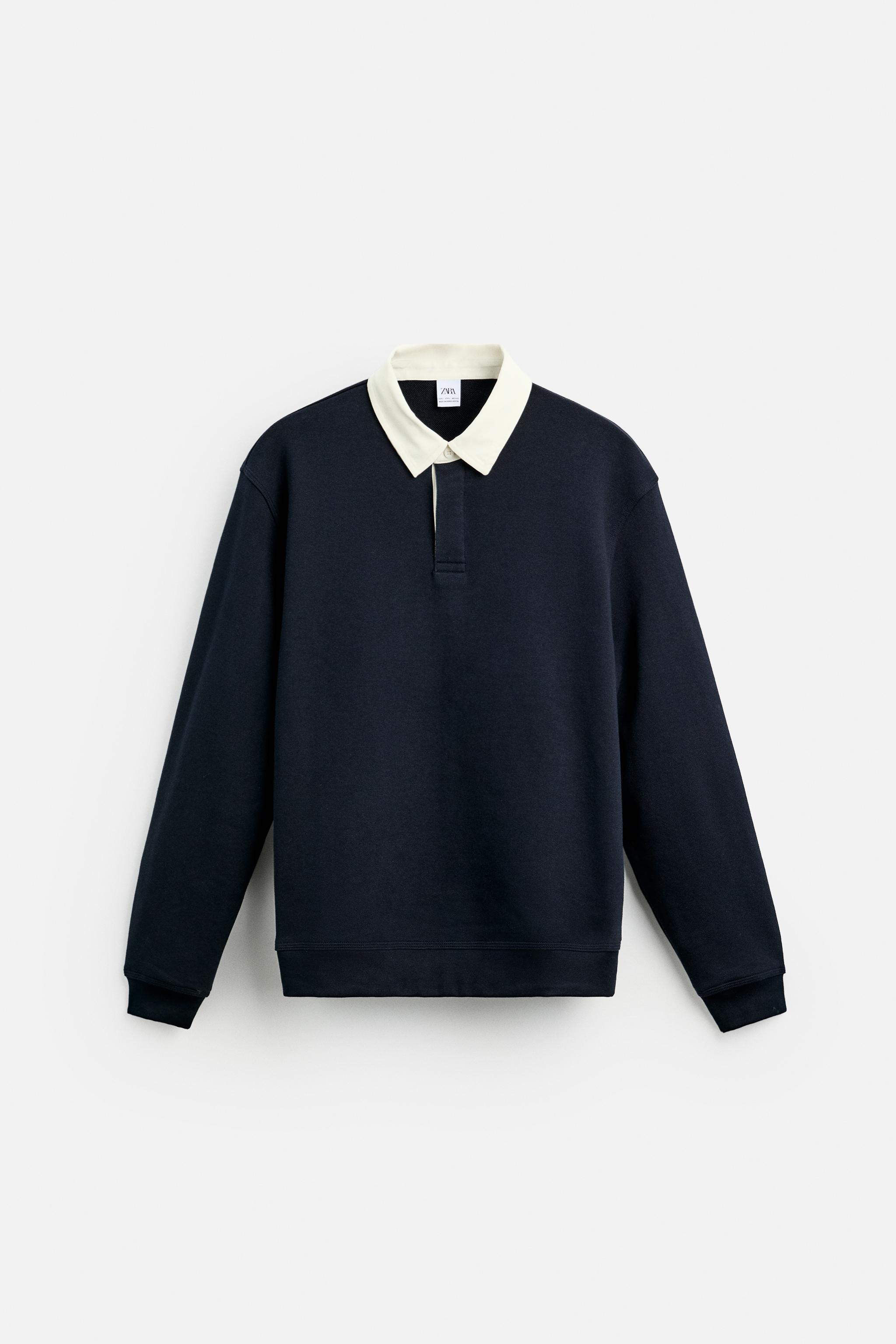 CONTRAST COLLAR POLO SHIRT