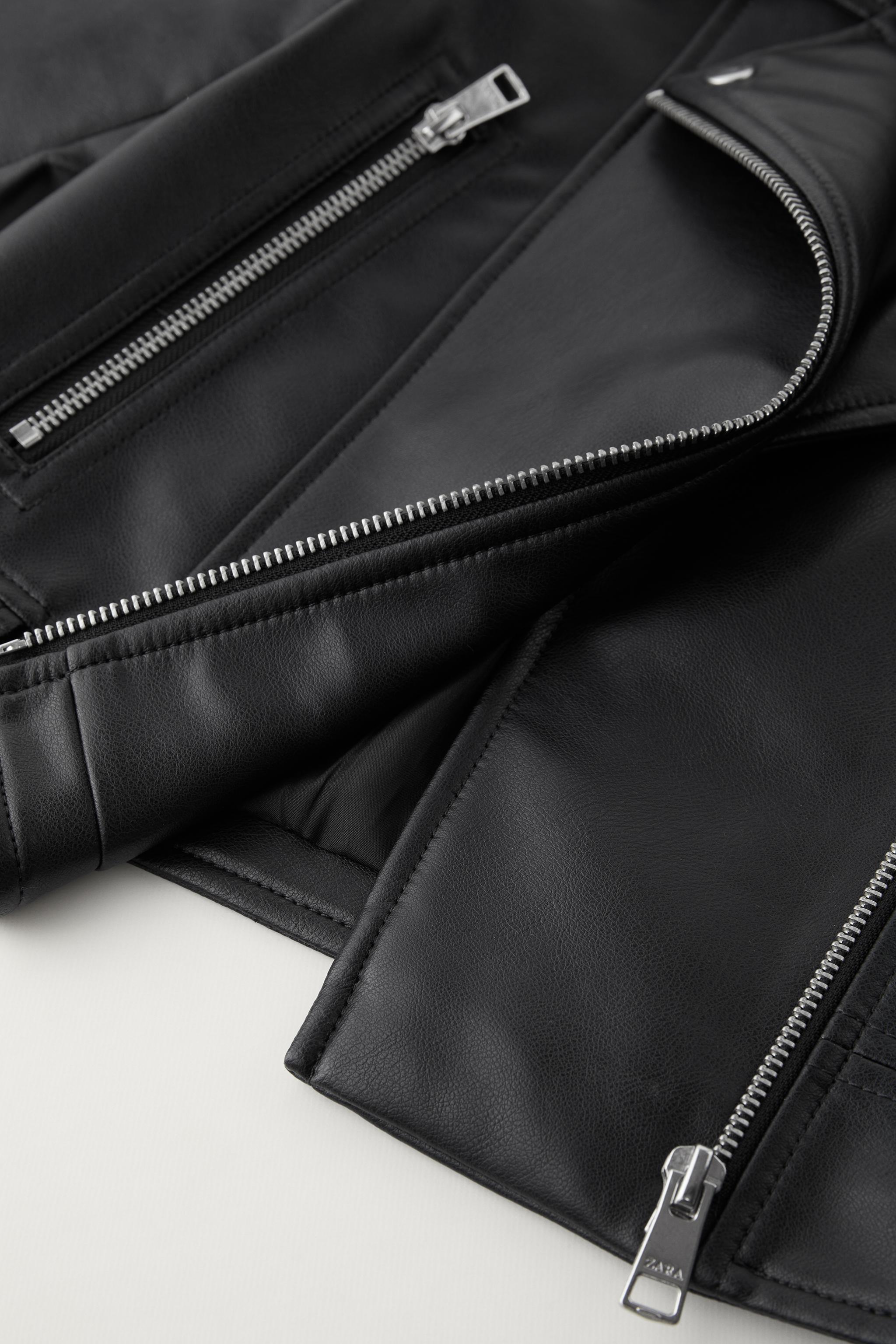 FAUX LEATHER BIKER JACKET