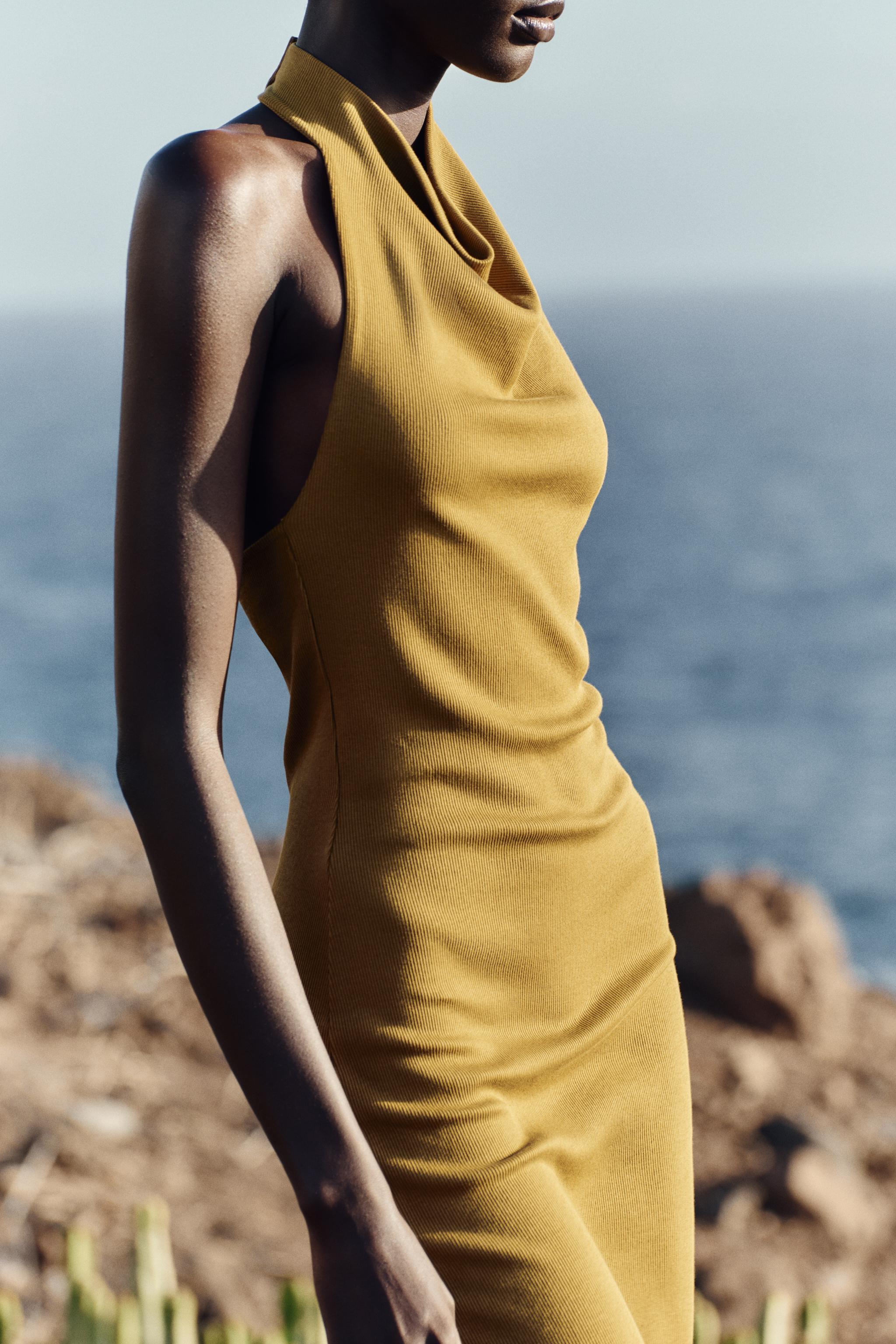 HALTER MIDI DRESS