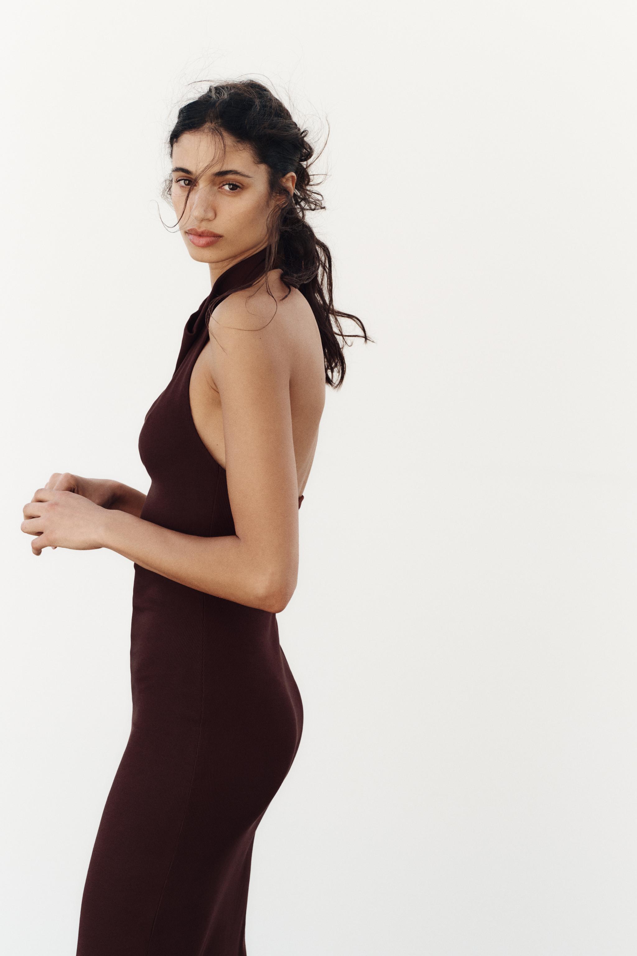 HALTER MIDI DRESS
