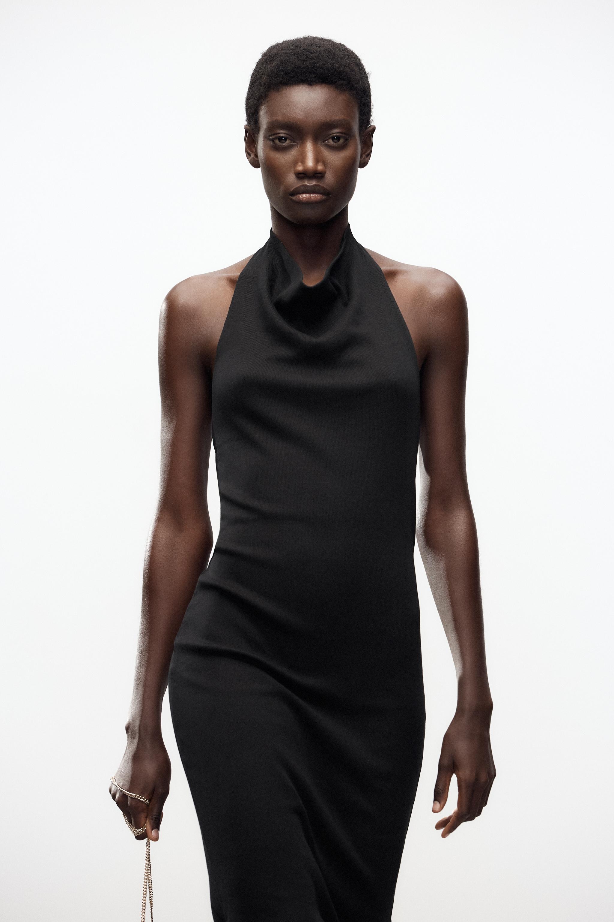 HALTER MIDI DRESS