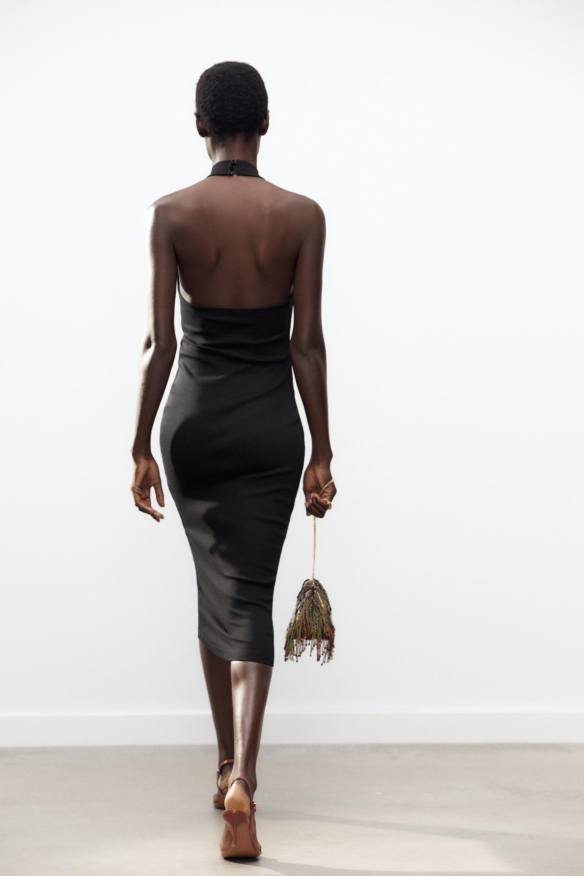 HALTER MIDI DRESS