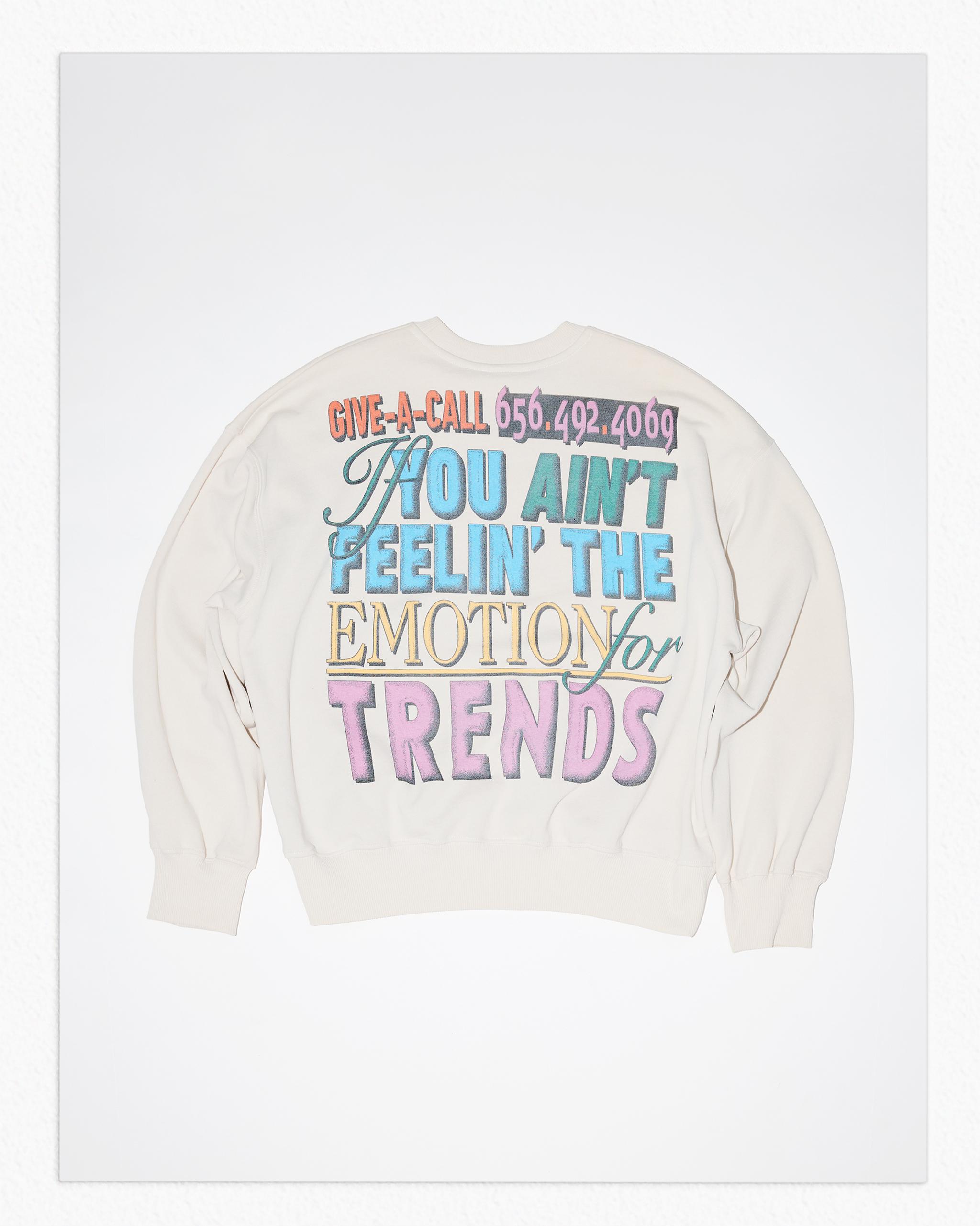 FADED SLOGAN SWEATSHIRT