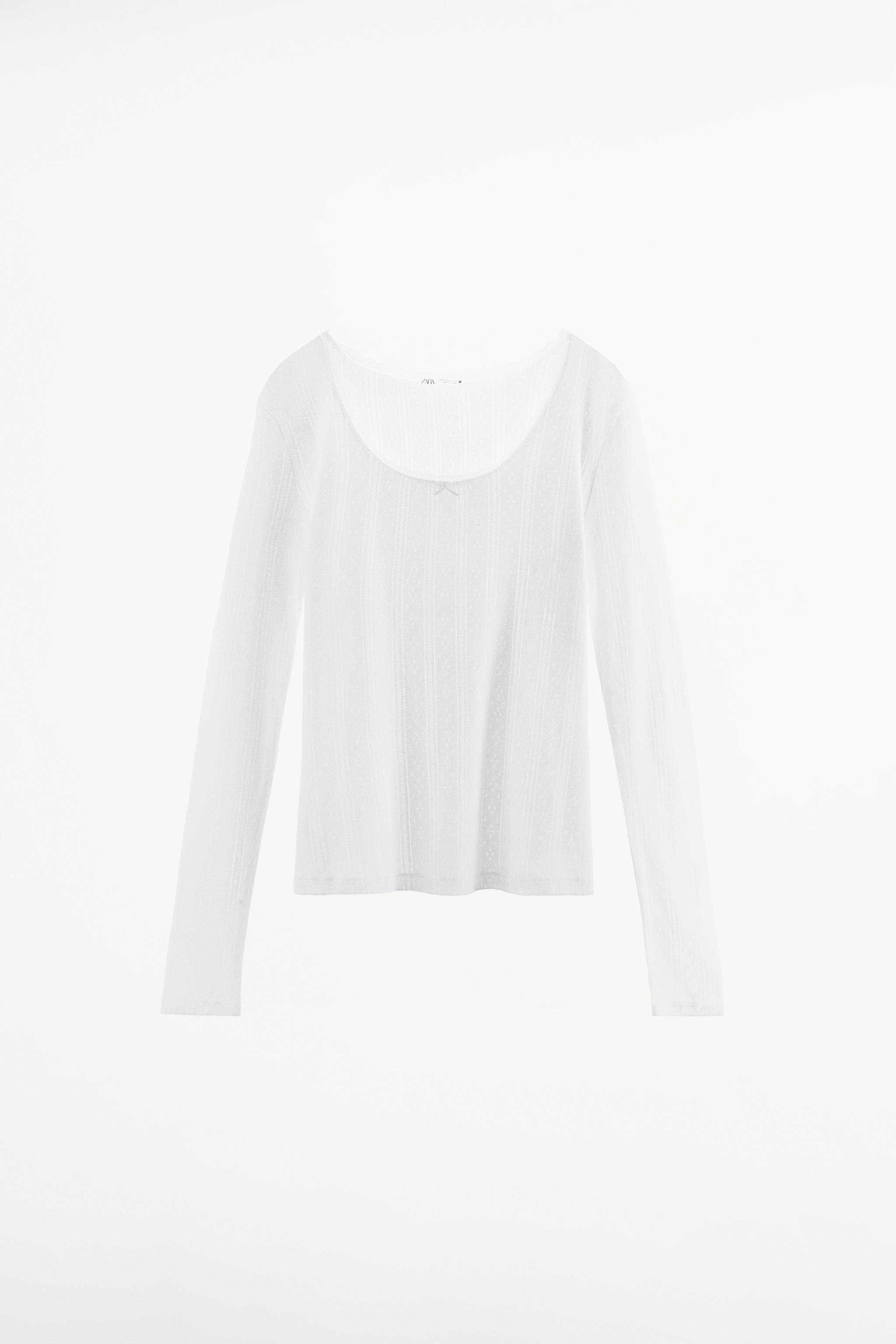 LACE POINTELLE T-SHIRT