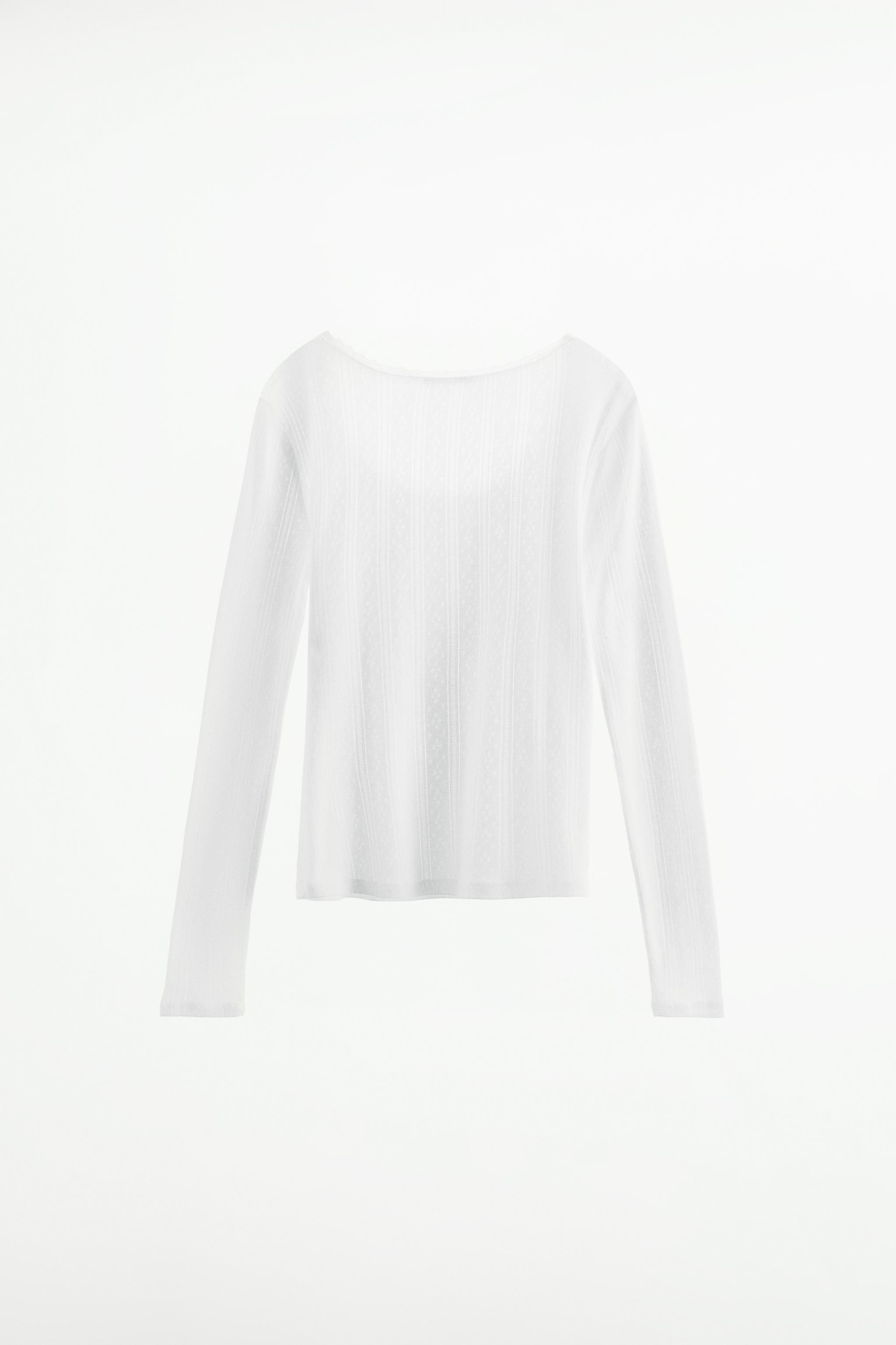 LACE POINTELLE T-SHIRT