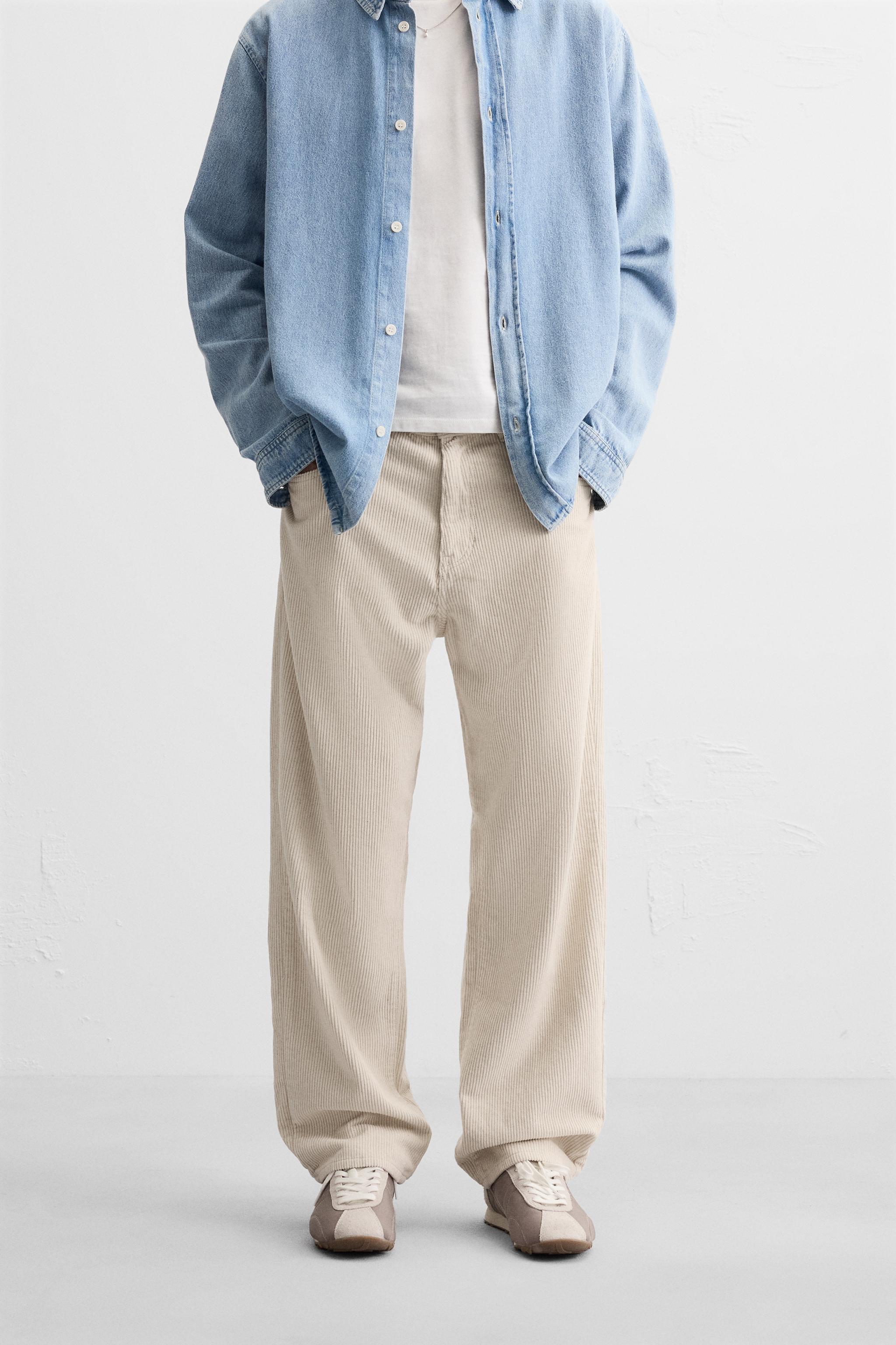 RELAXED FIT CORDUROY TROUSERS