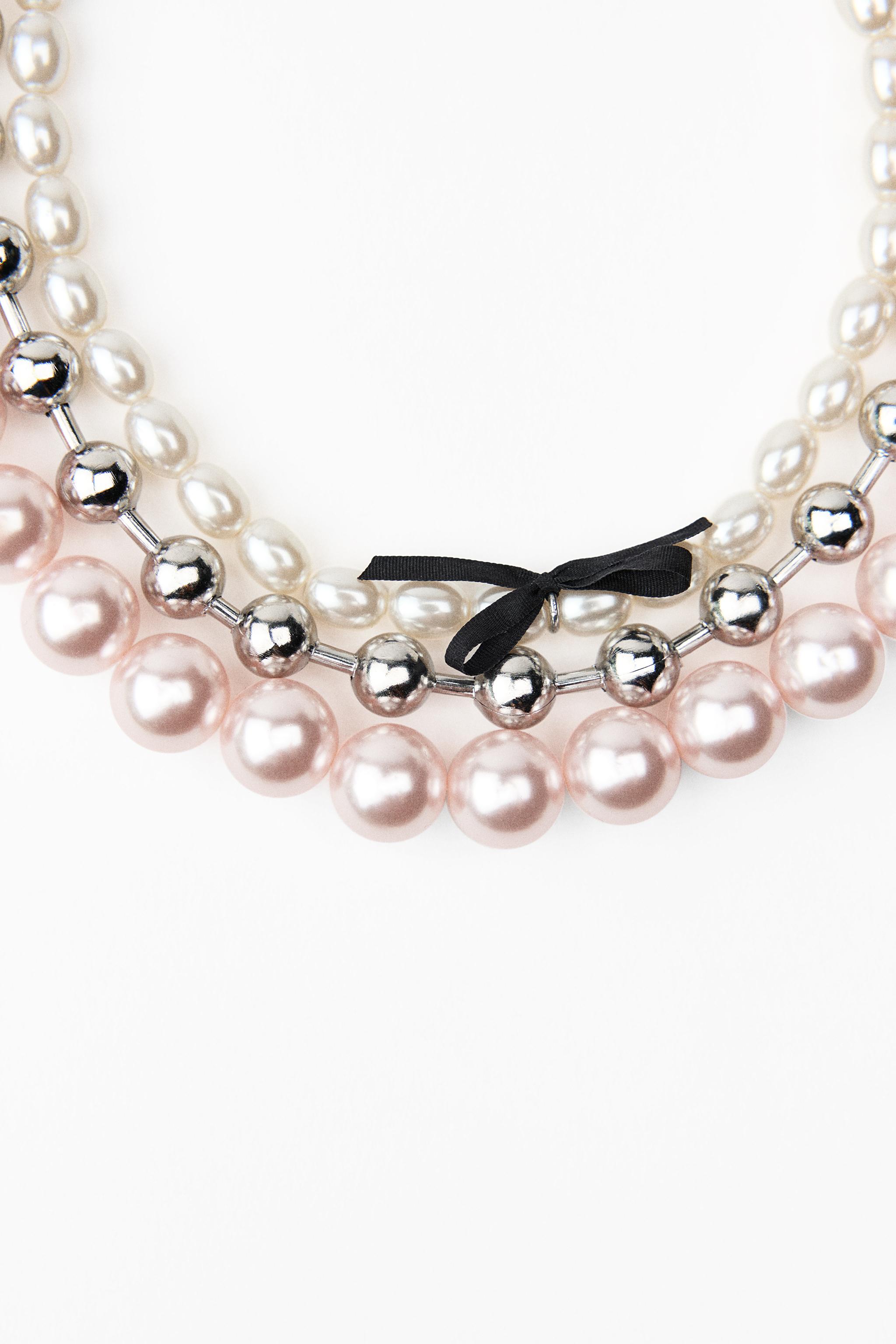 PACK OF 3 FAUX PEARL NECKLACES