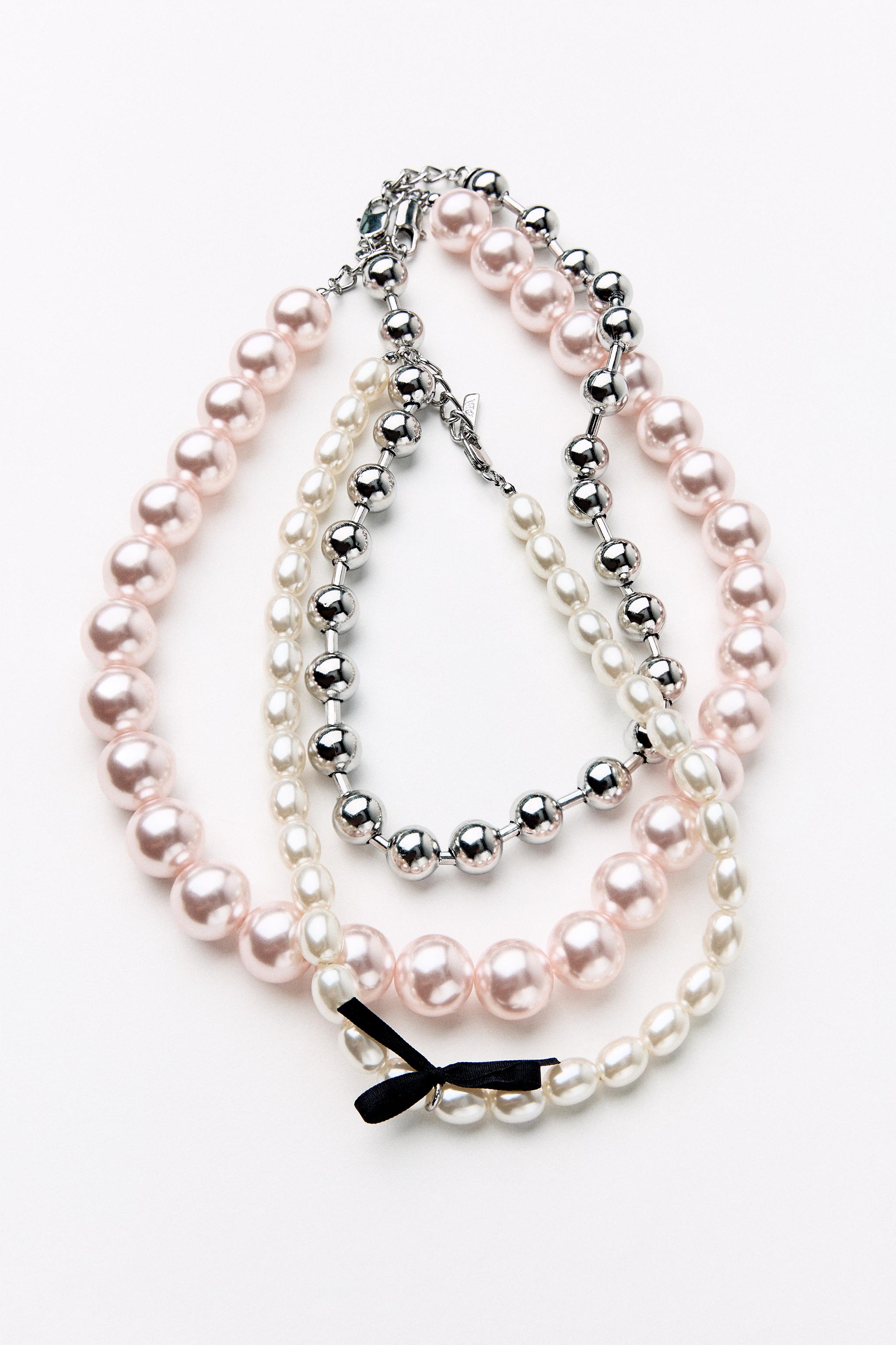 PACK OF 3 FAUX PEARL NECKLACES