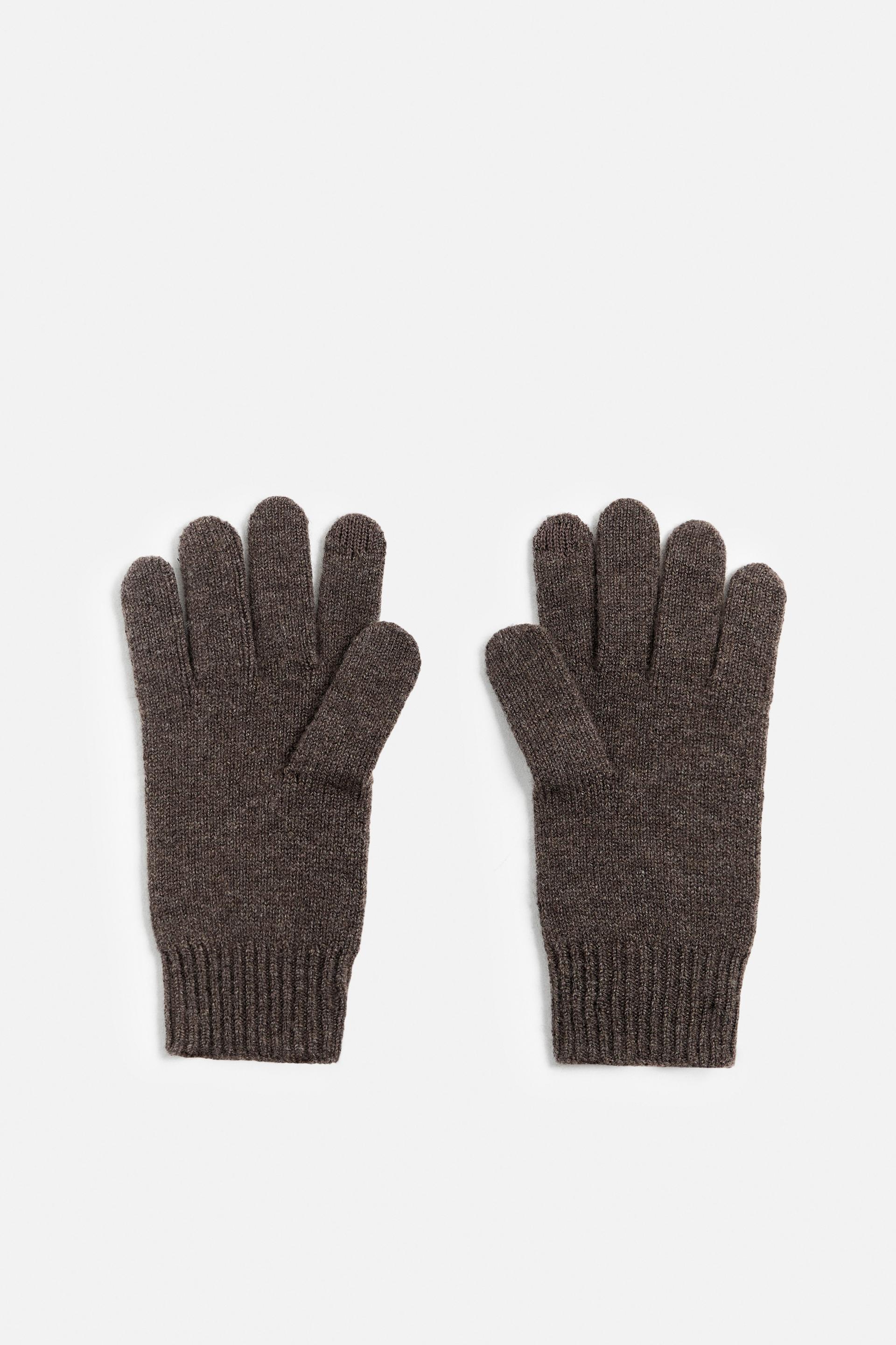 WOOL AND CASHMERE KNITTED GLOVES