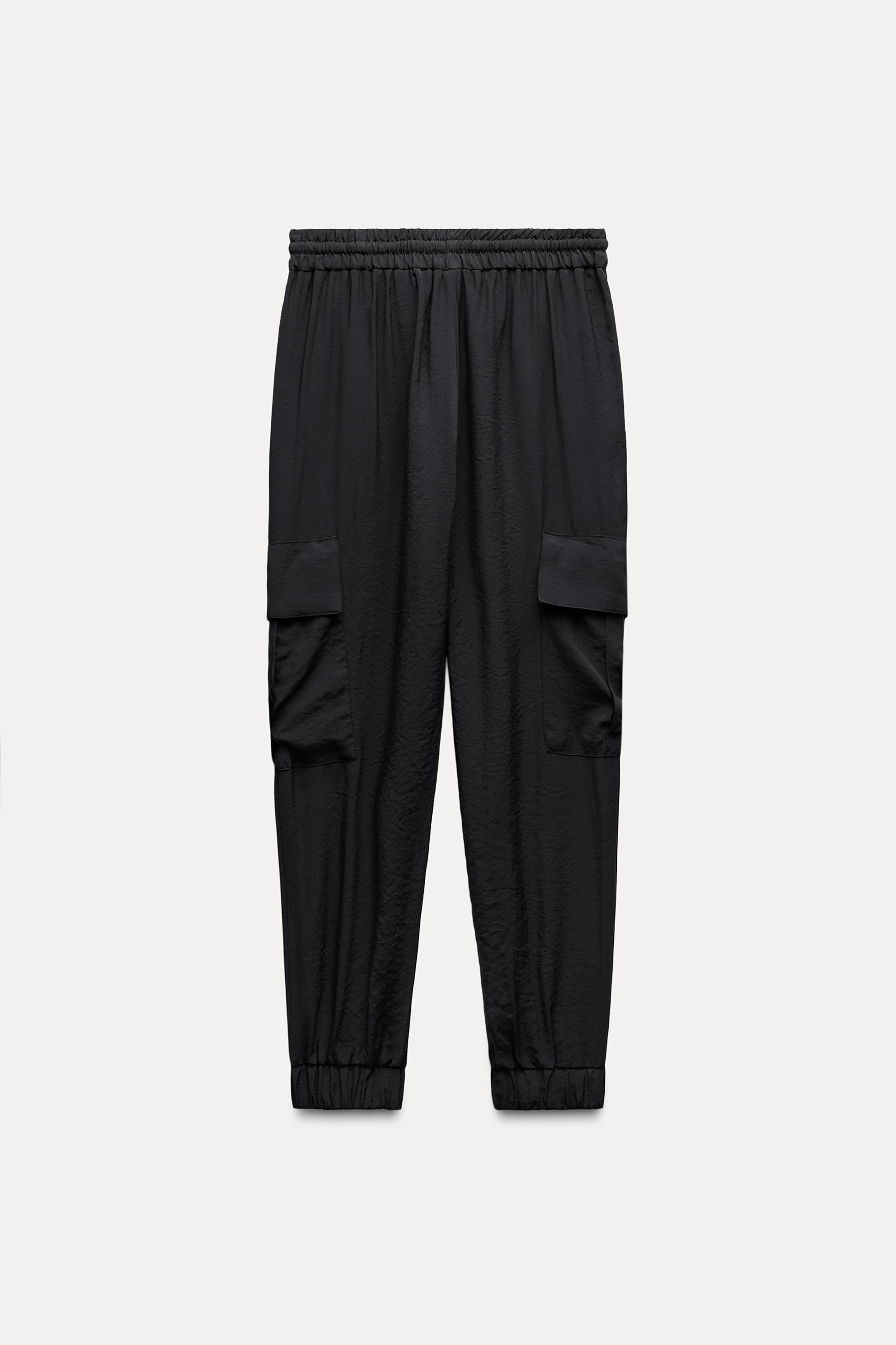 CARGO TROUSERS WITH ELASTICATED WAISTBAND