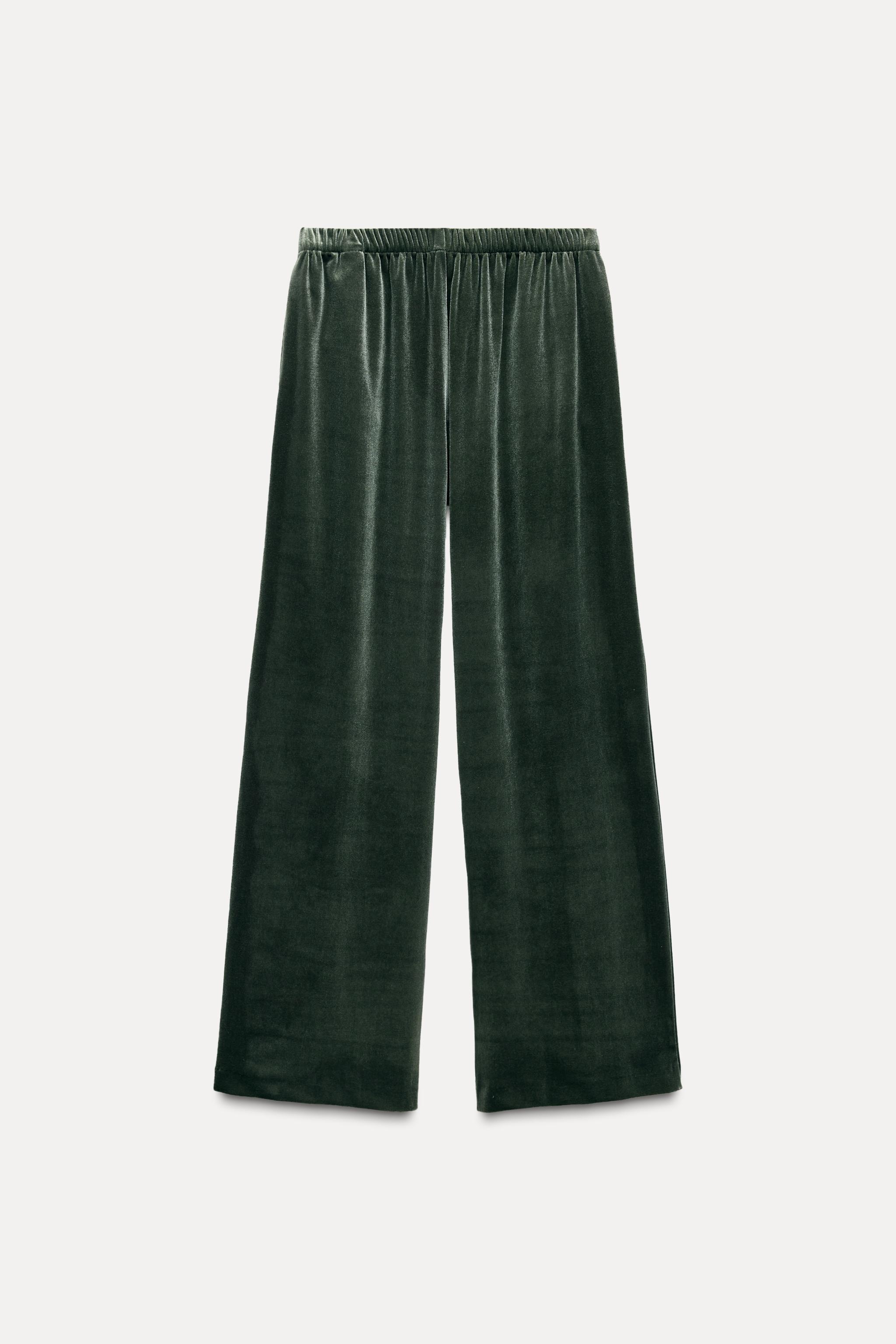 WIDE-LEG VELVET TROUSERS