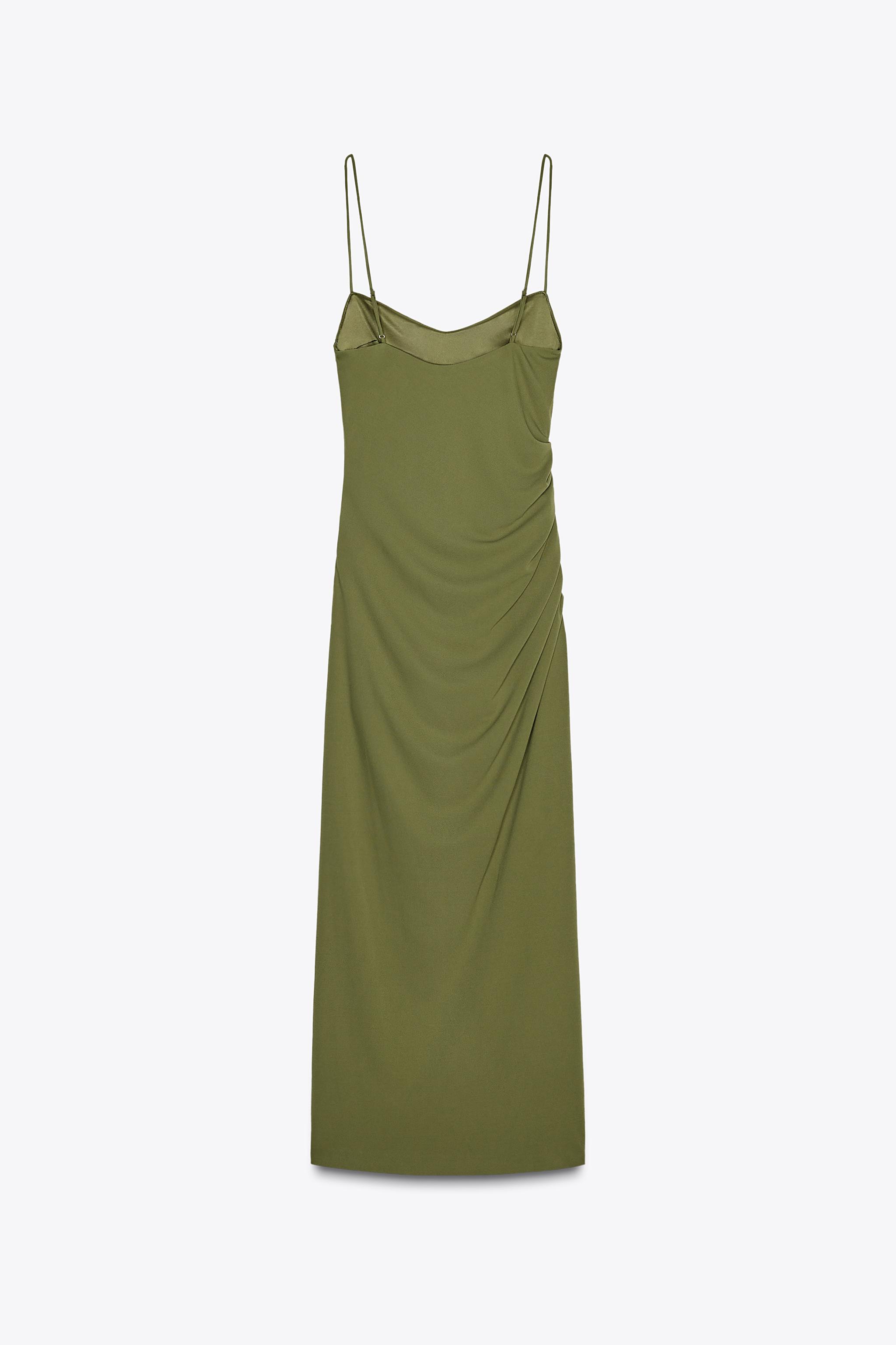 MIDI DRESS WITH GATHERING