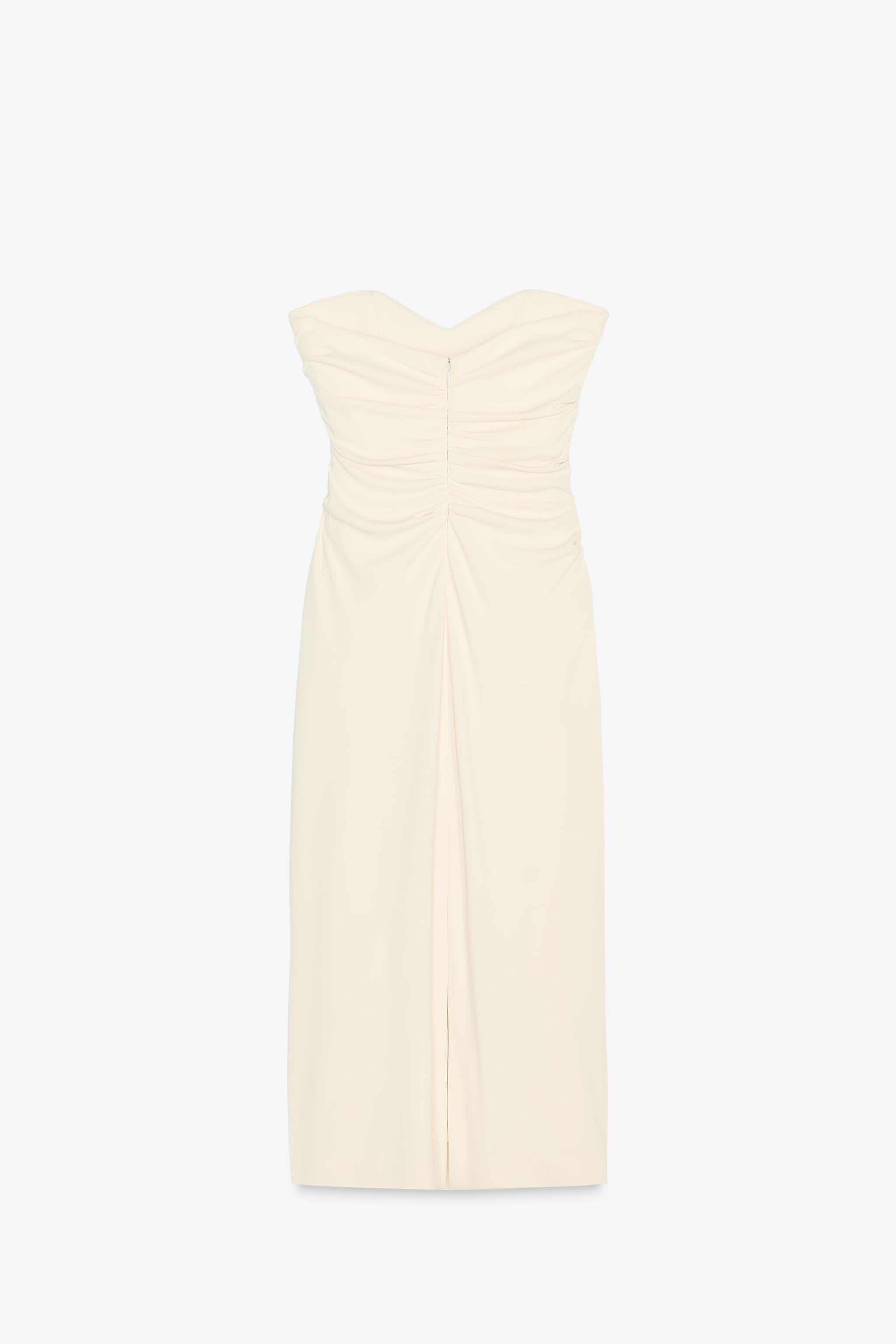 STRAPLESS MIDI DRESS