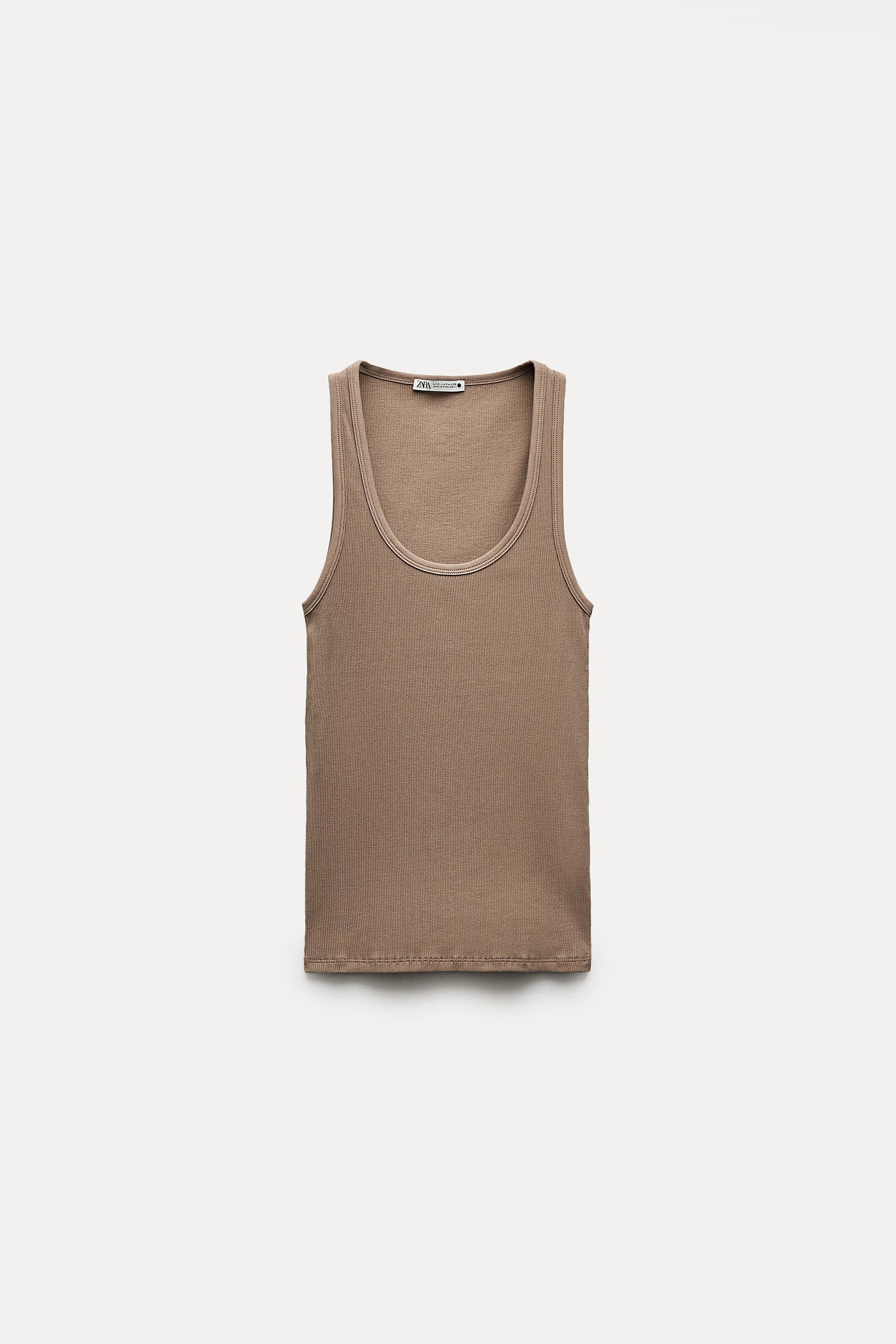 RIBBED COTTON TANK TOP