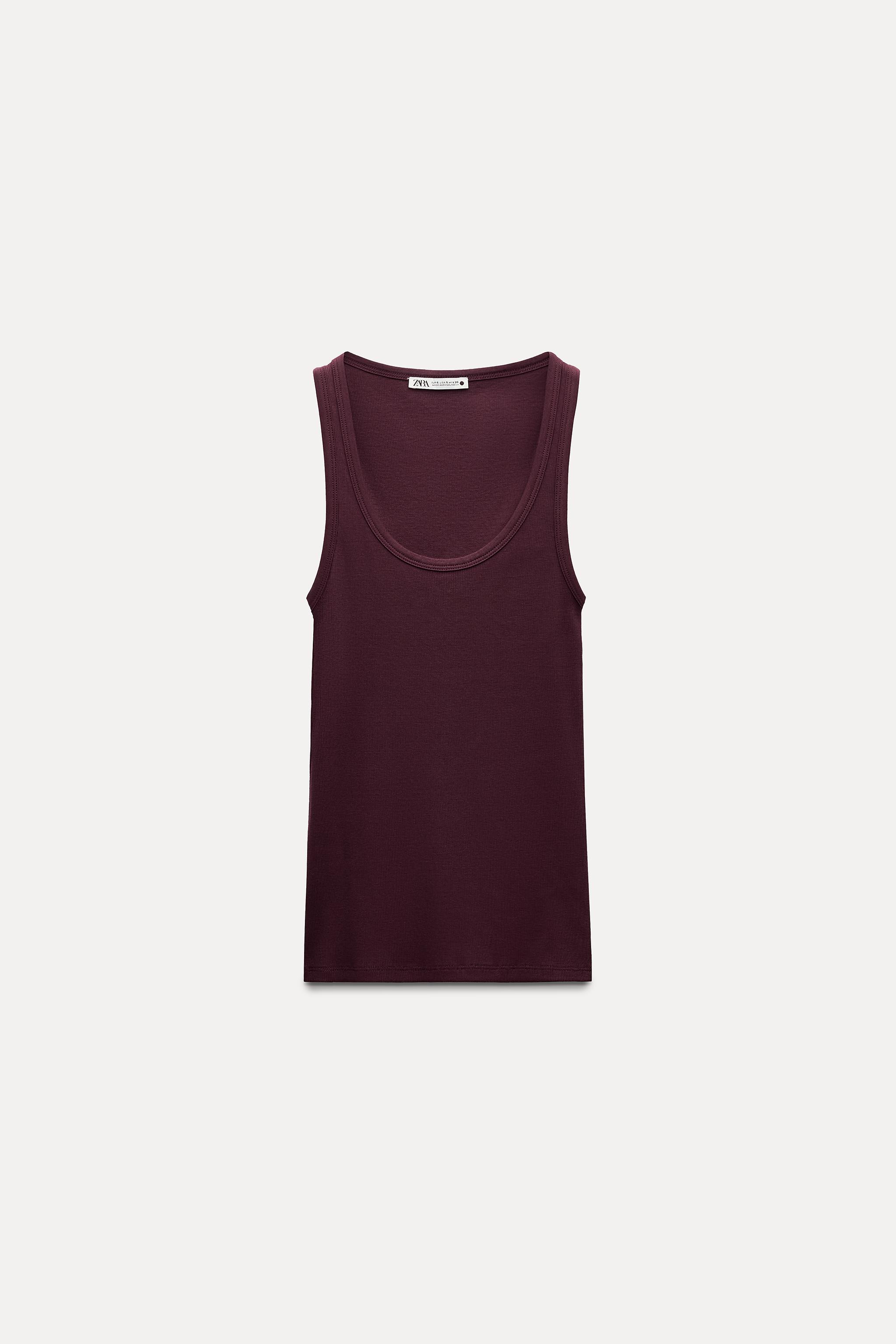 RIBBED COTTON TANK TOP