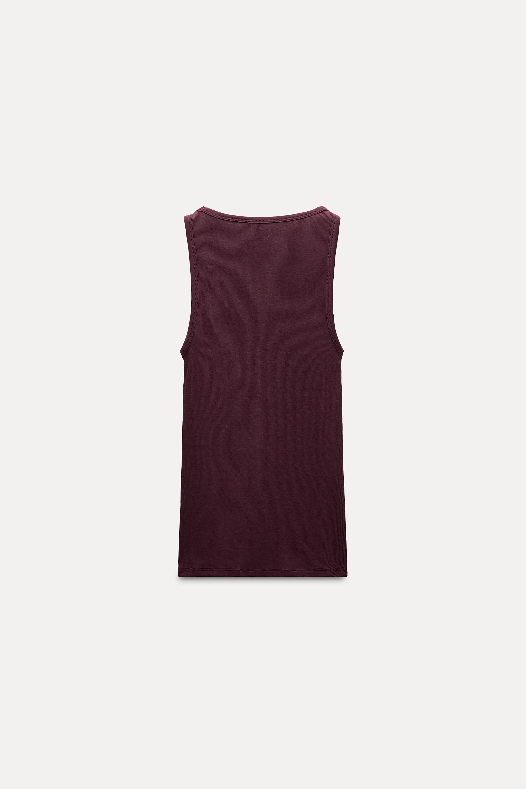 RIBBED COTTON TANK TOP