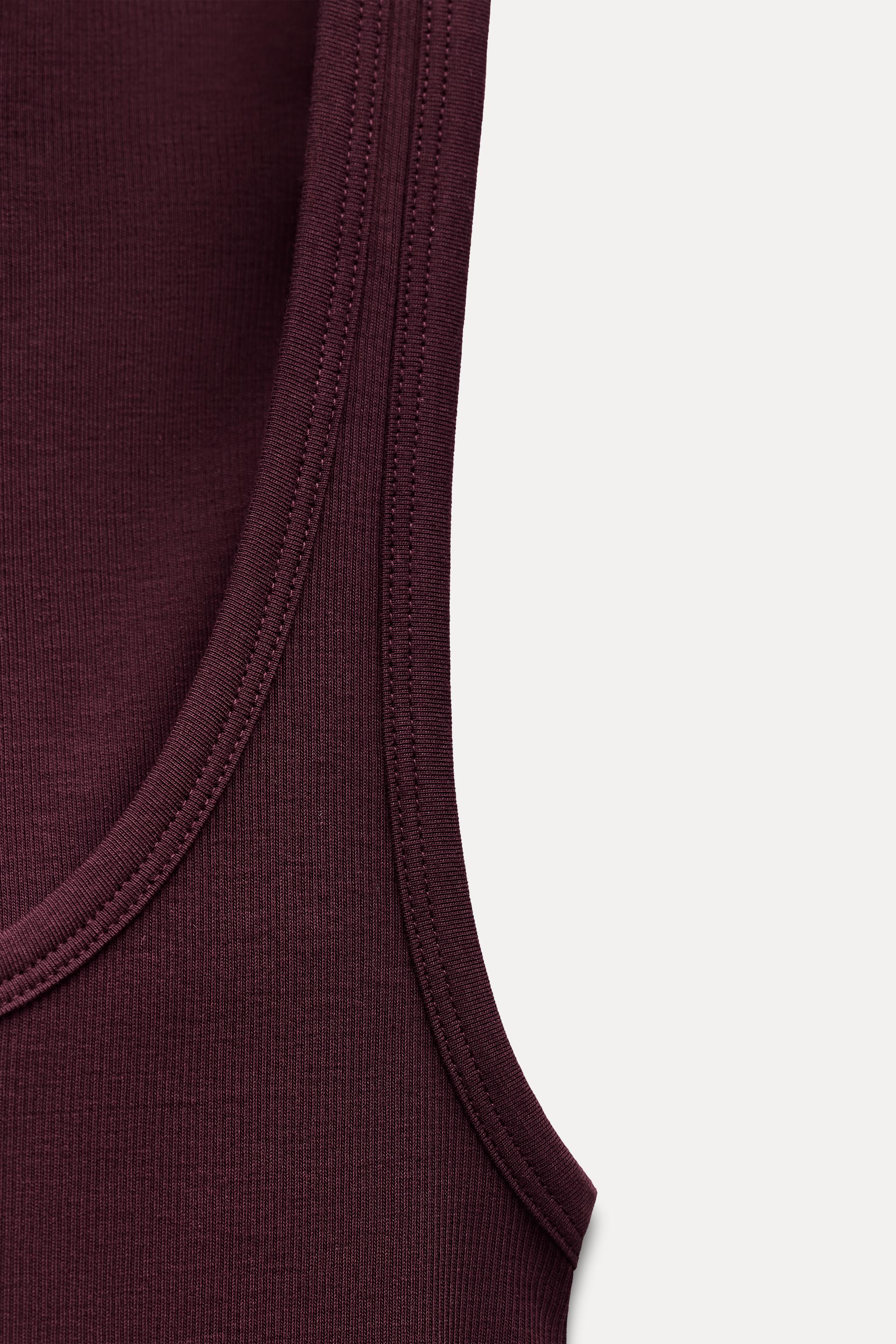 RIBBED COTTON TANK TOP