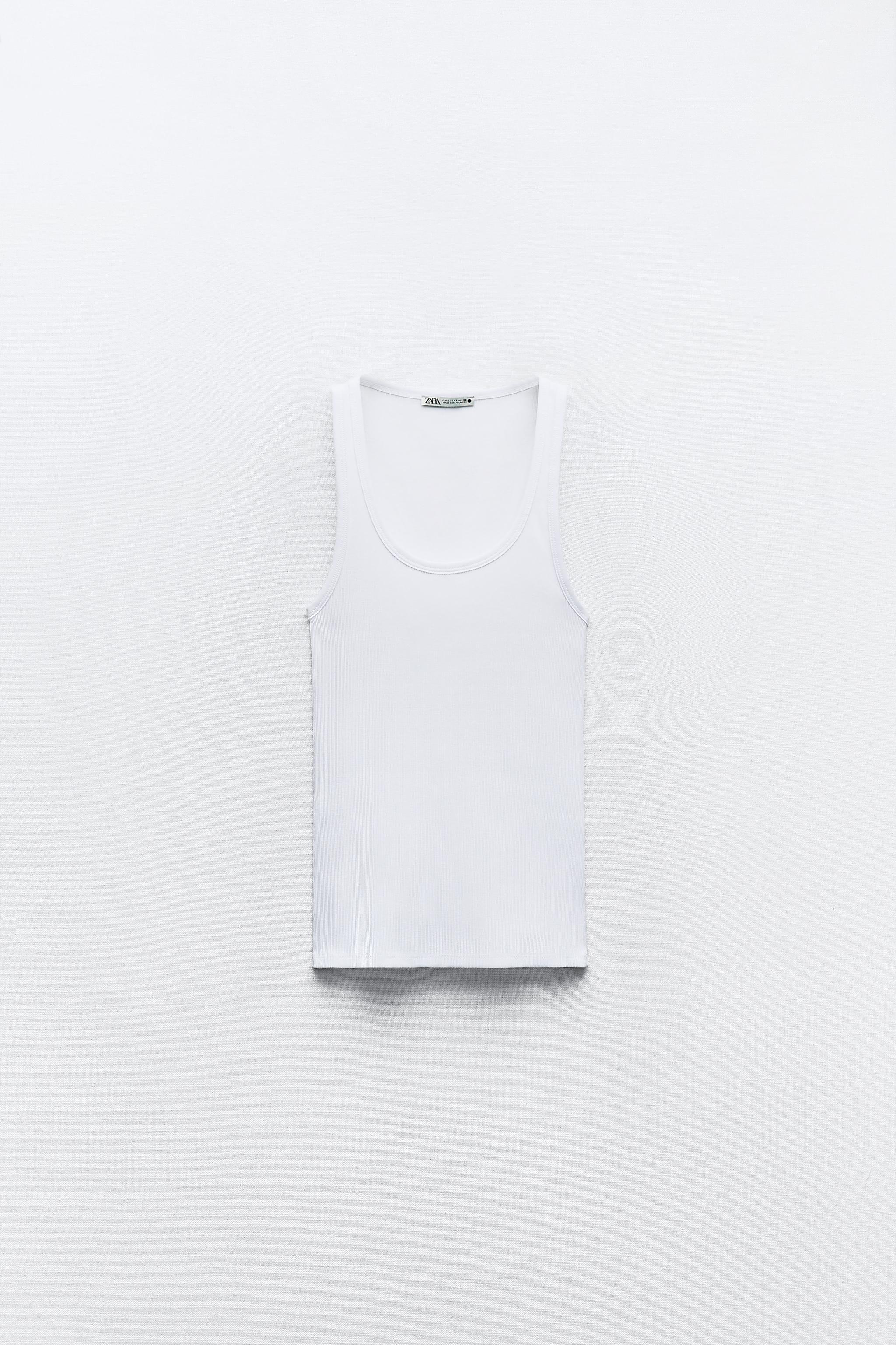 RIBBED COTTON TANK TOP