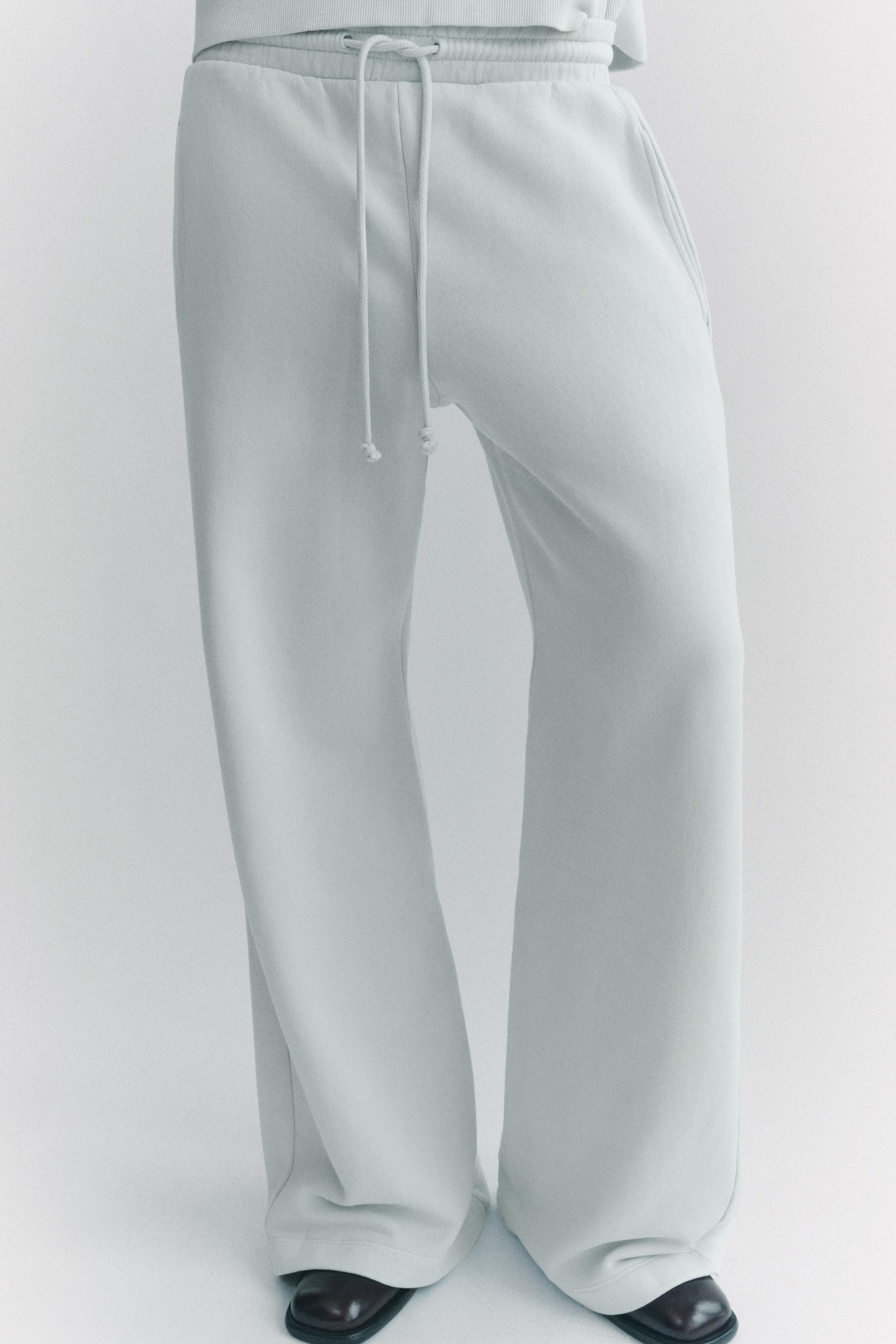 FADED WIDE-LEG TROUSERS