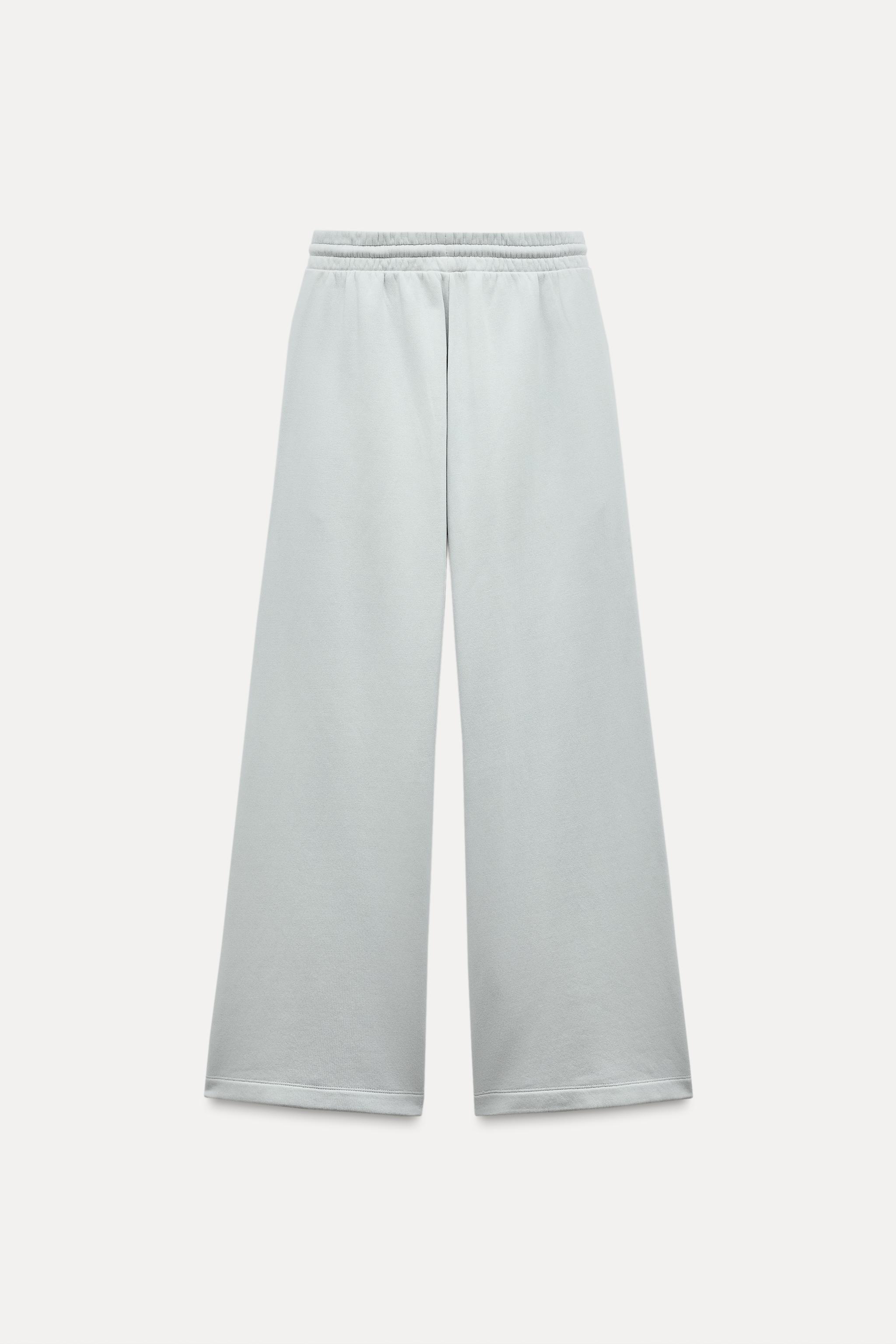 FADED WIDE-LEG TROUSERS