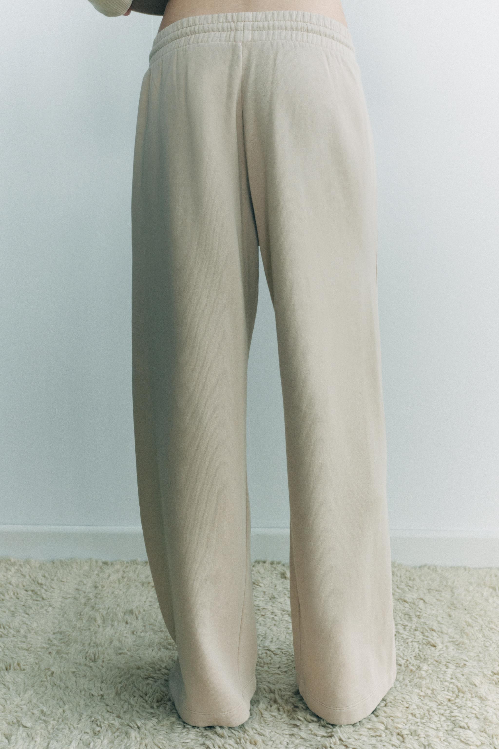 FADED WIDE-LEG TROUSERS