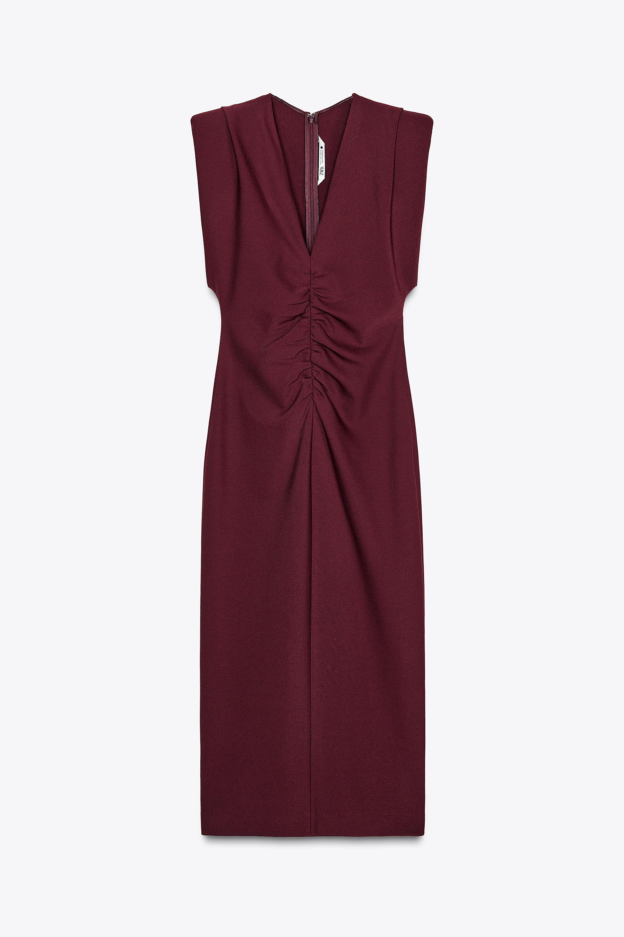 ZW COLLECTION DRAPED MIDI DRESS