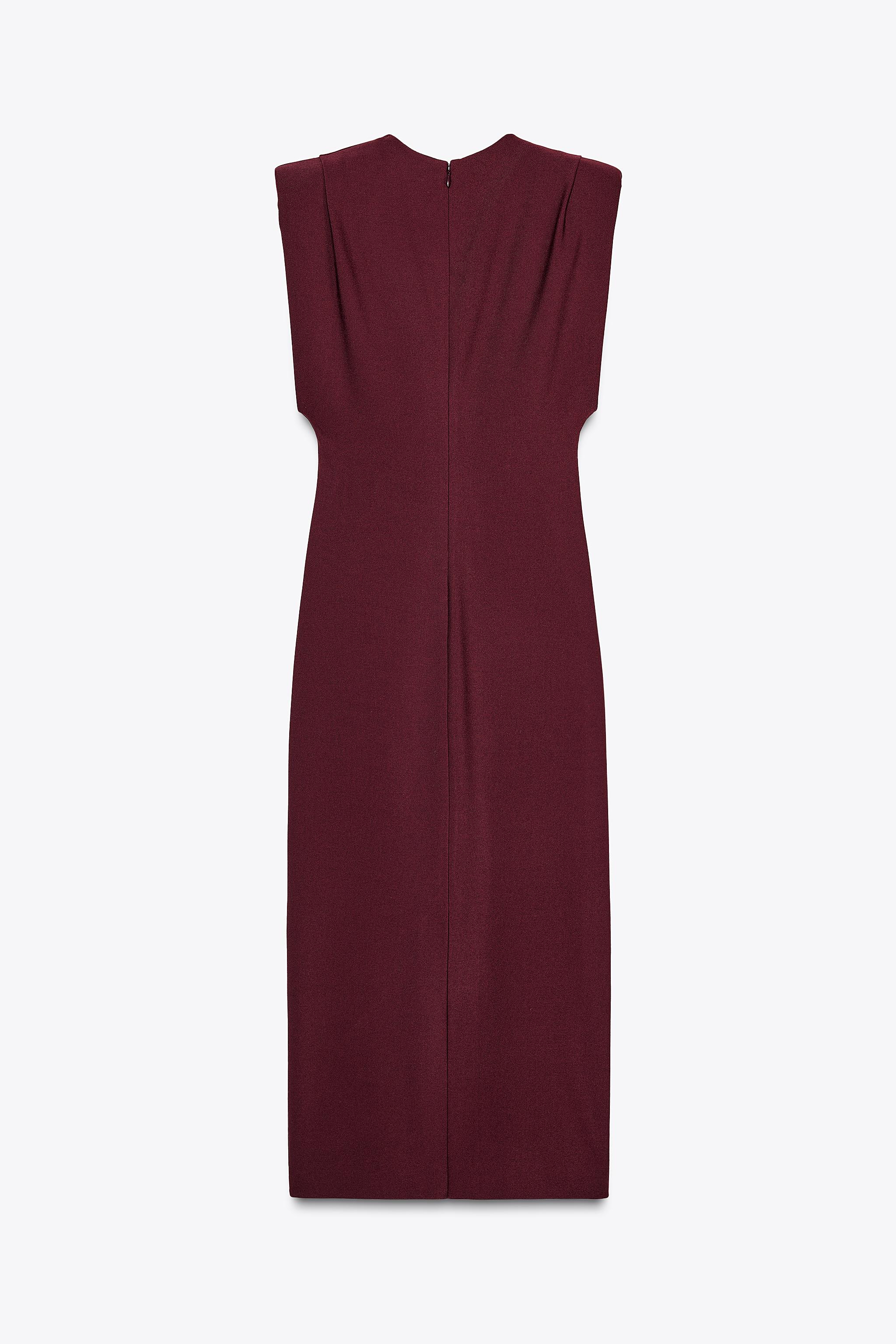 ZW COLLECTION DRAPED MIDI DRESS