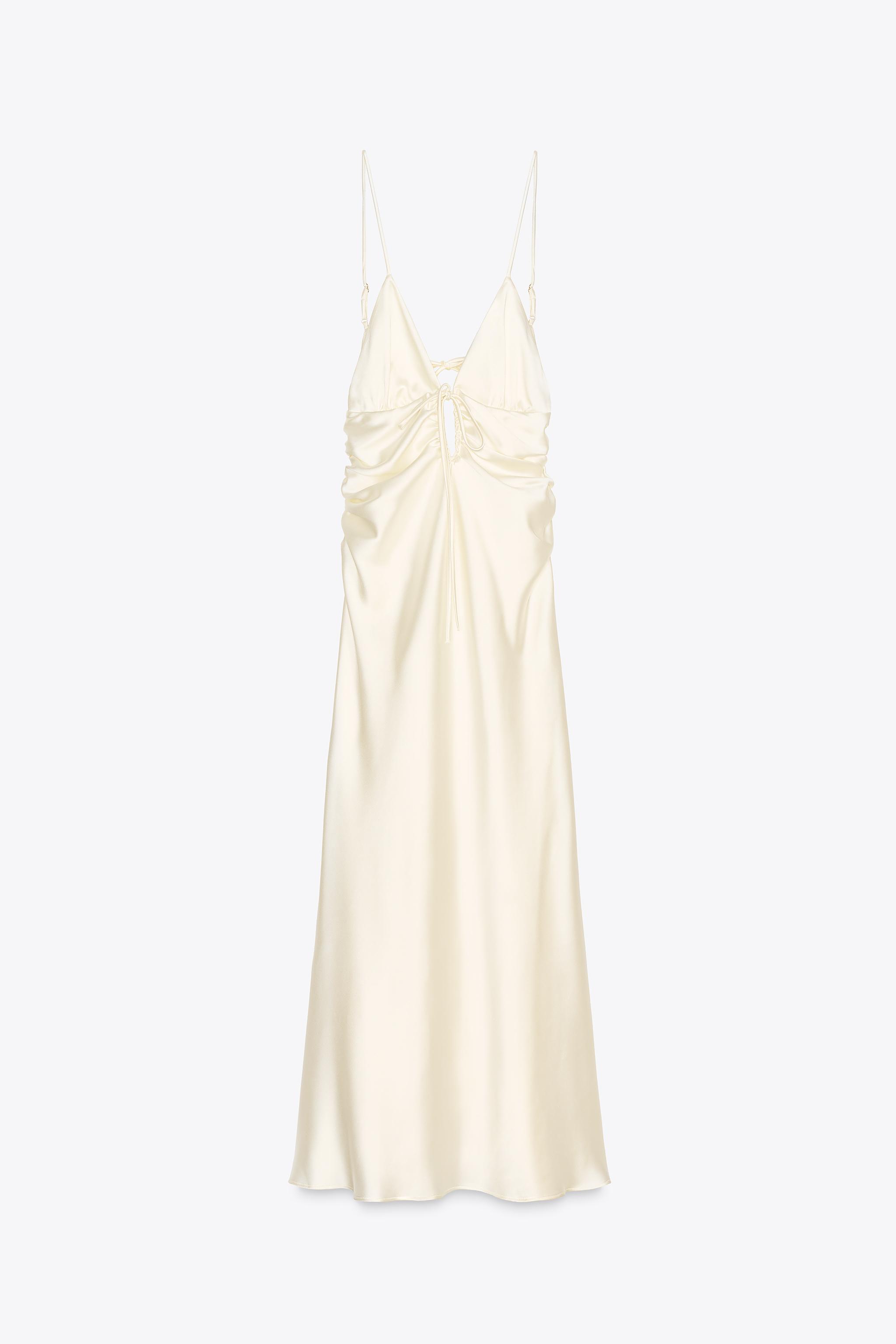 SATIN DRESS WITH CUT-OUT DETAIL