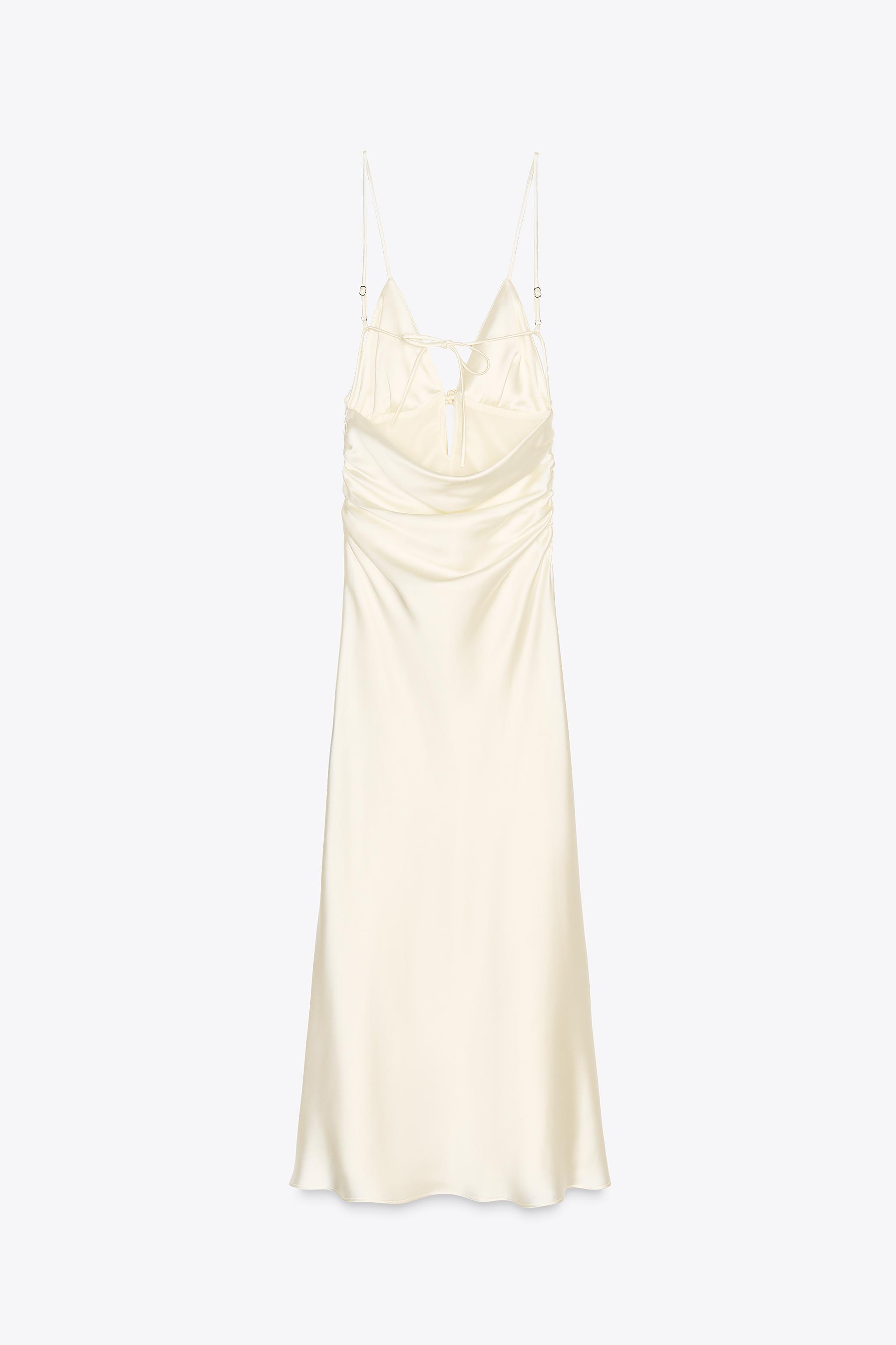 SATIN DRESS WITH CUT-OUT DETAIL