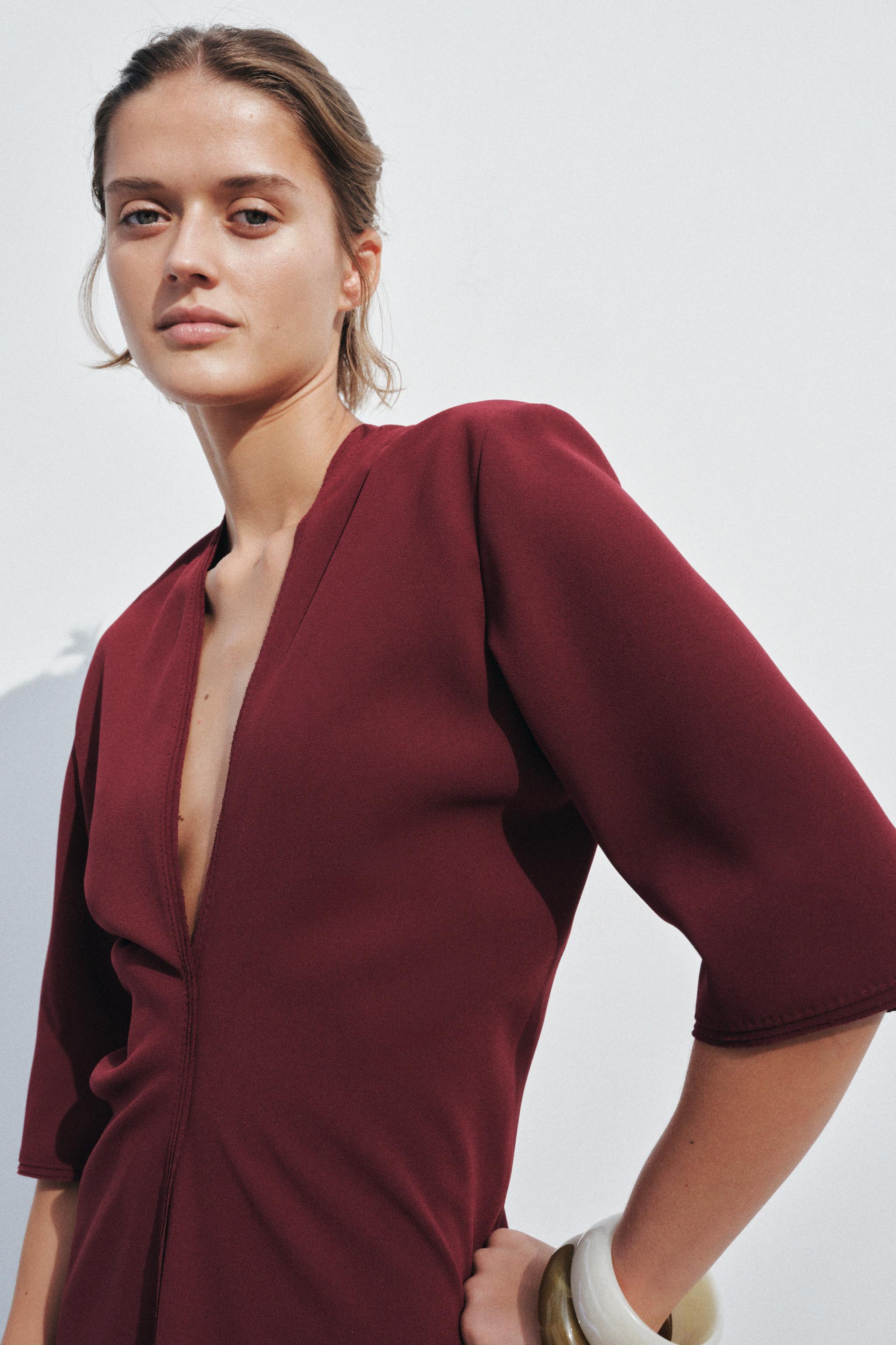 ZW COLLECTION RUCHED MIDI DRESS