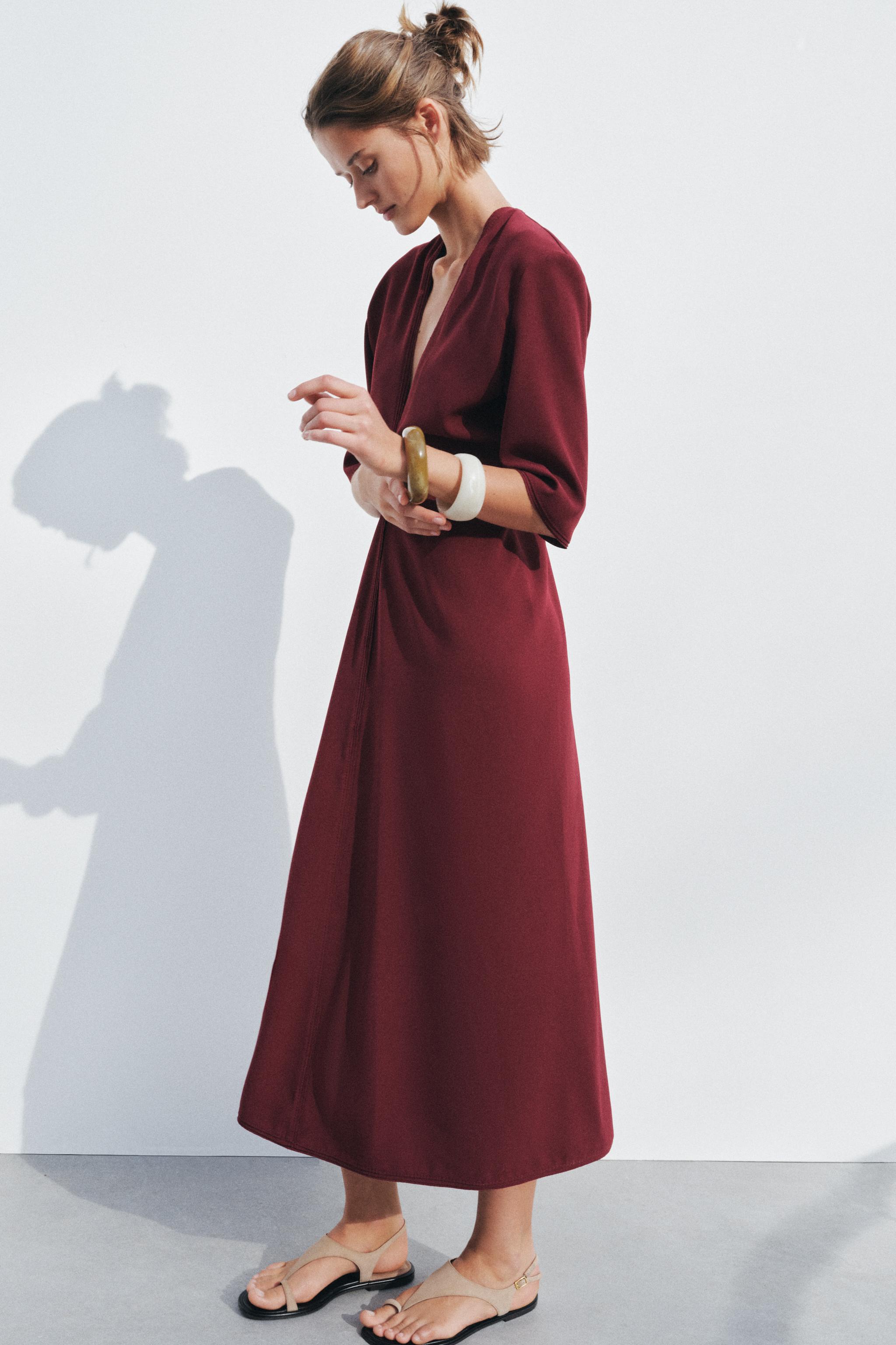 ZW COLLECTION RUCHED MIDI DRESS