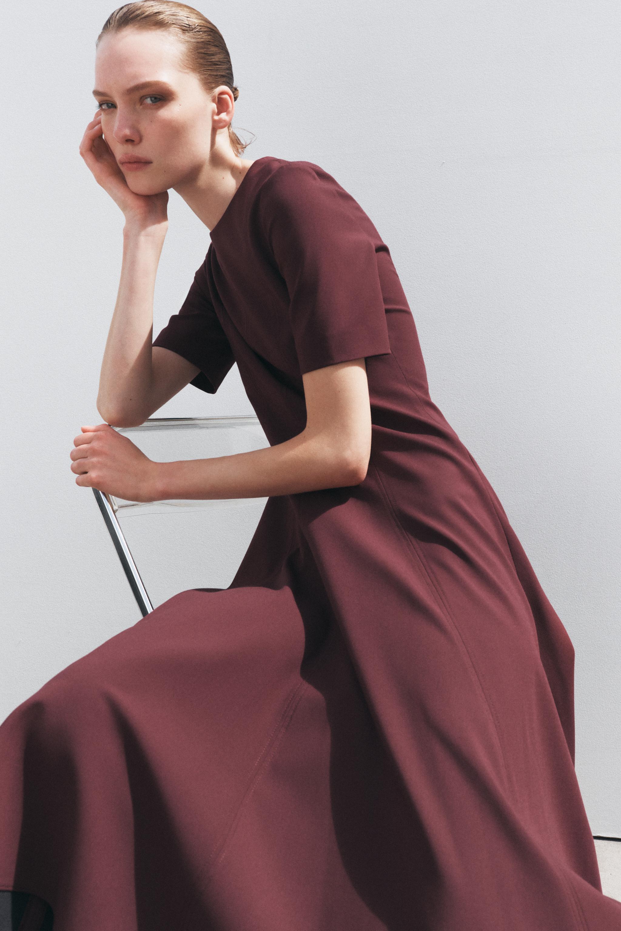 ZW COLLECTION GODET MIDI DRESS
