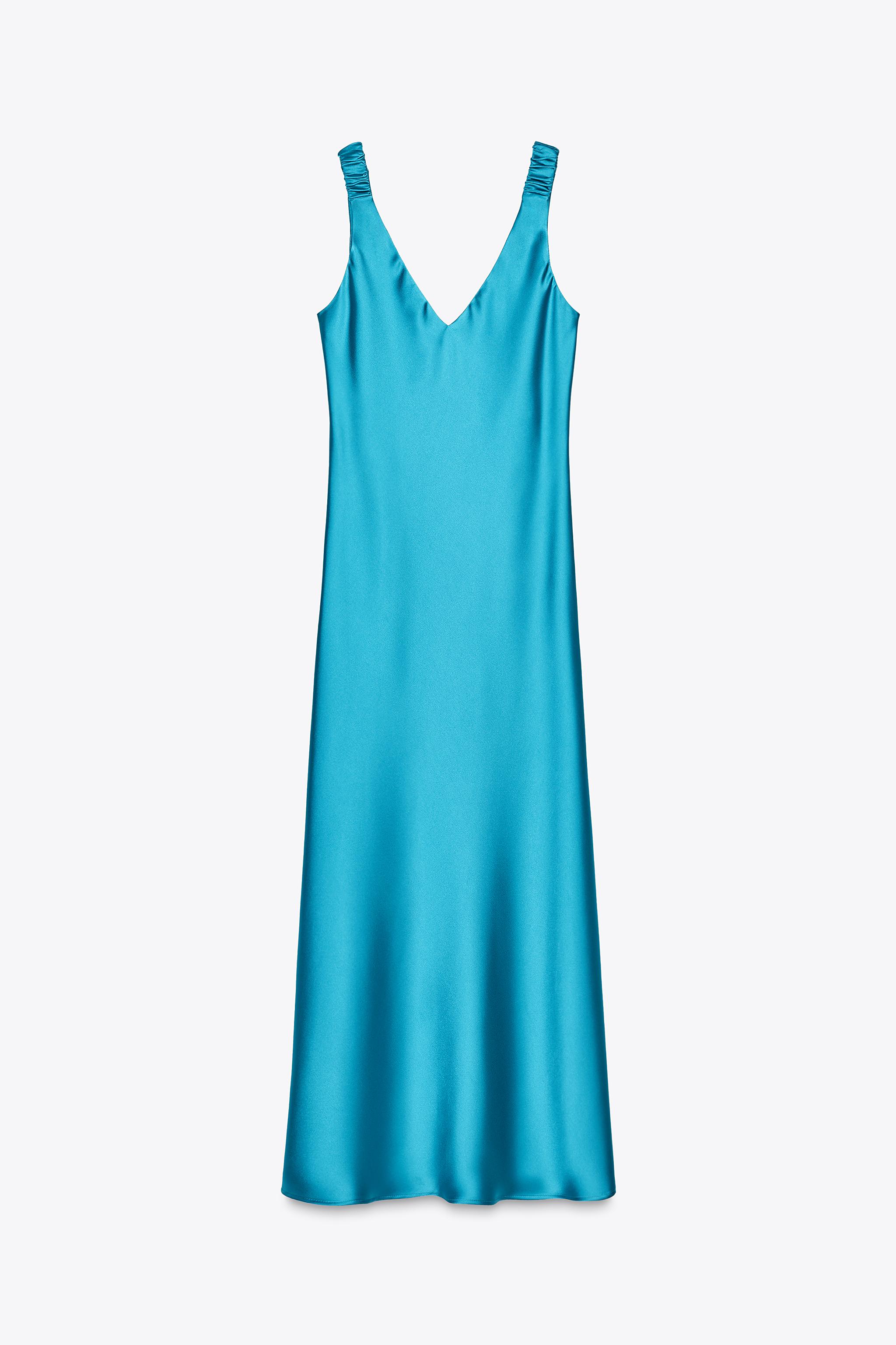 SATIN MIDI DRESS