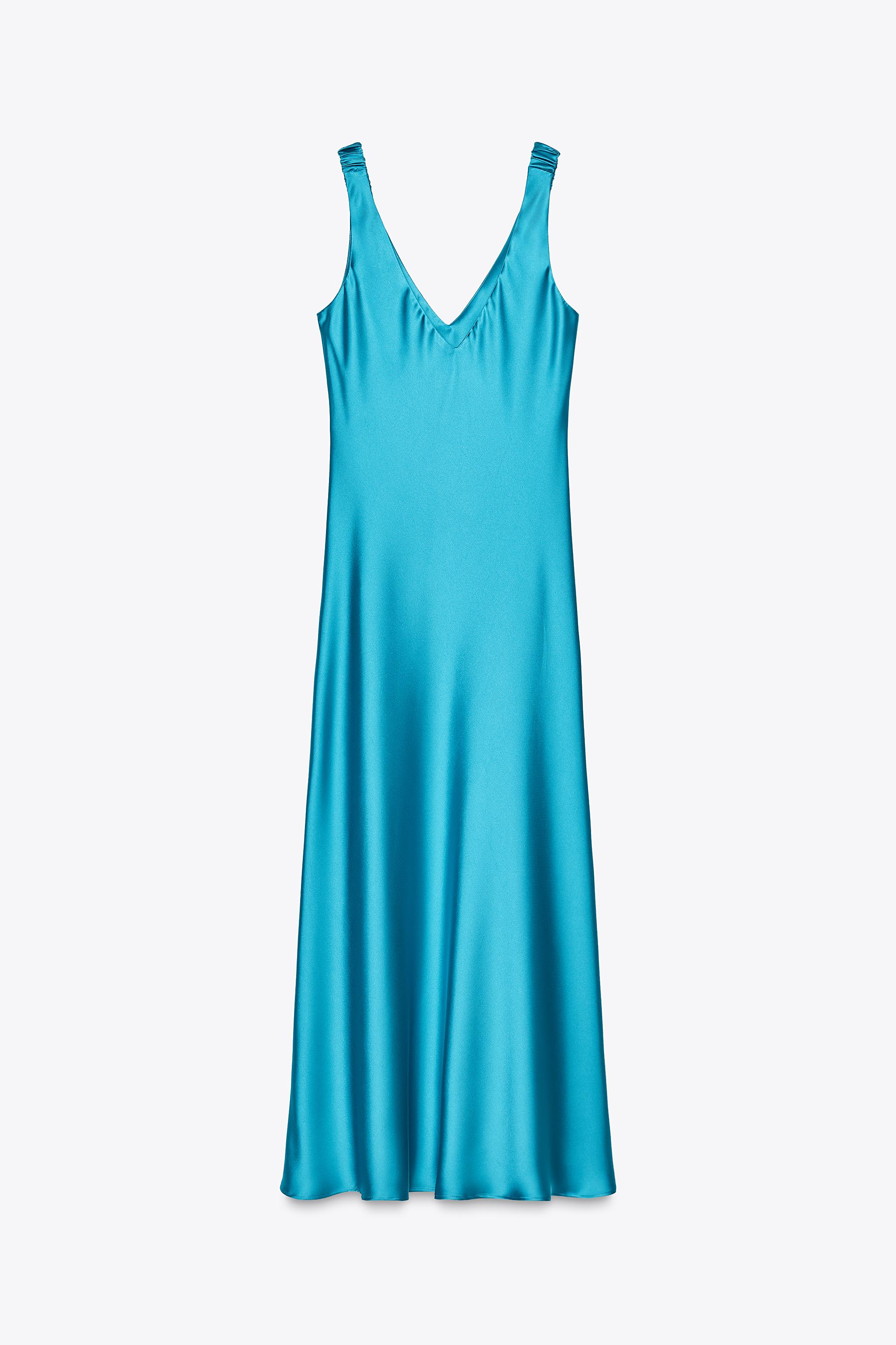 SATIN MIDI DRESS