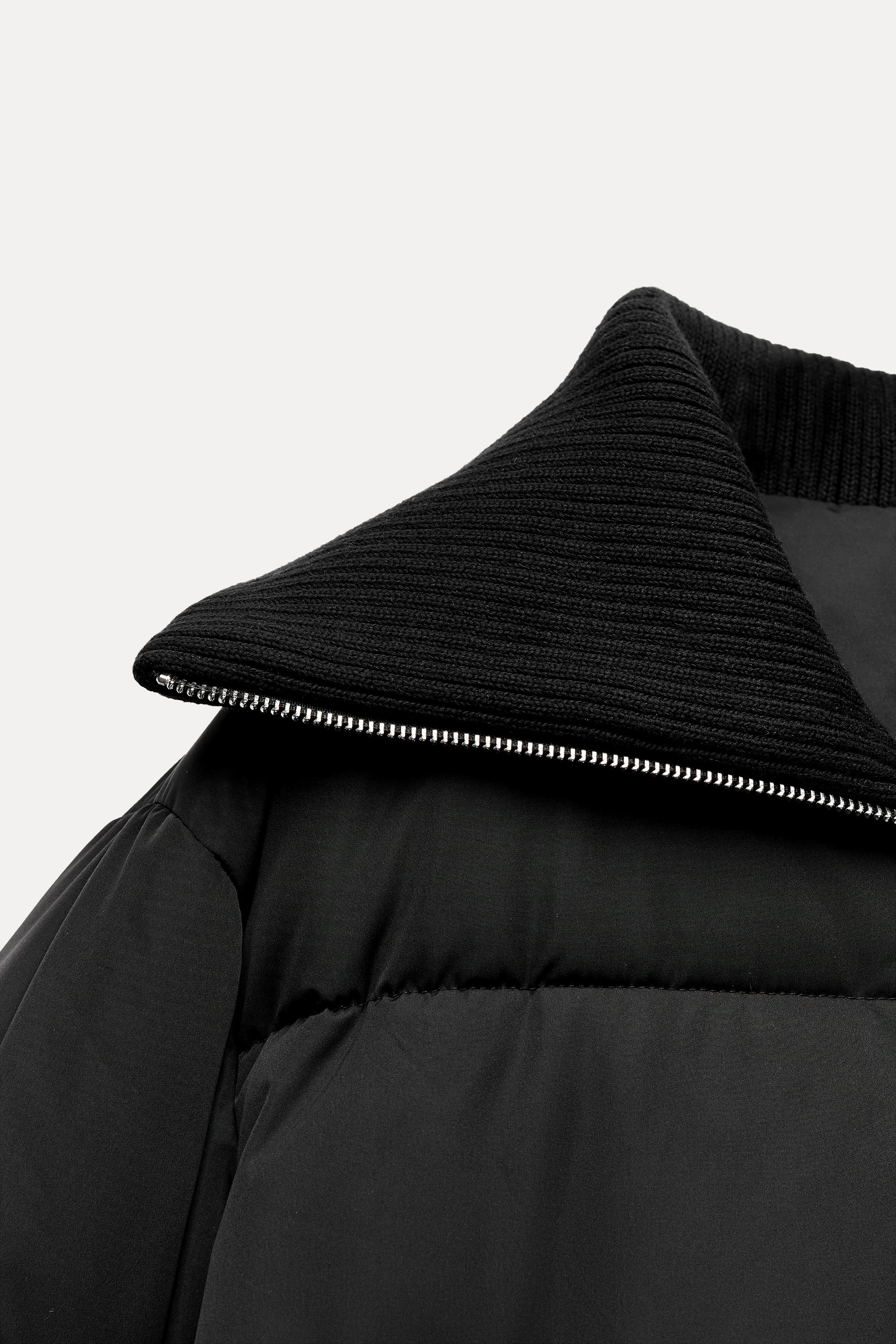 PADDED ANORAK WITH RIBBED TRIMS