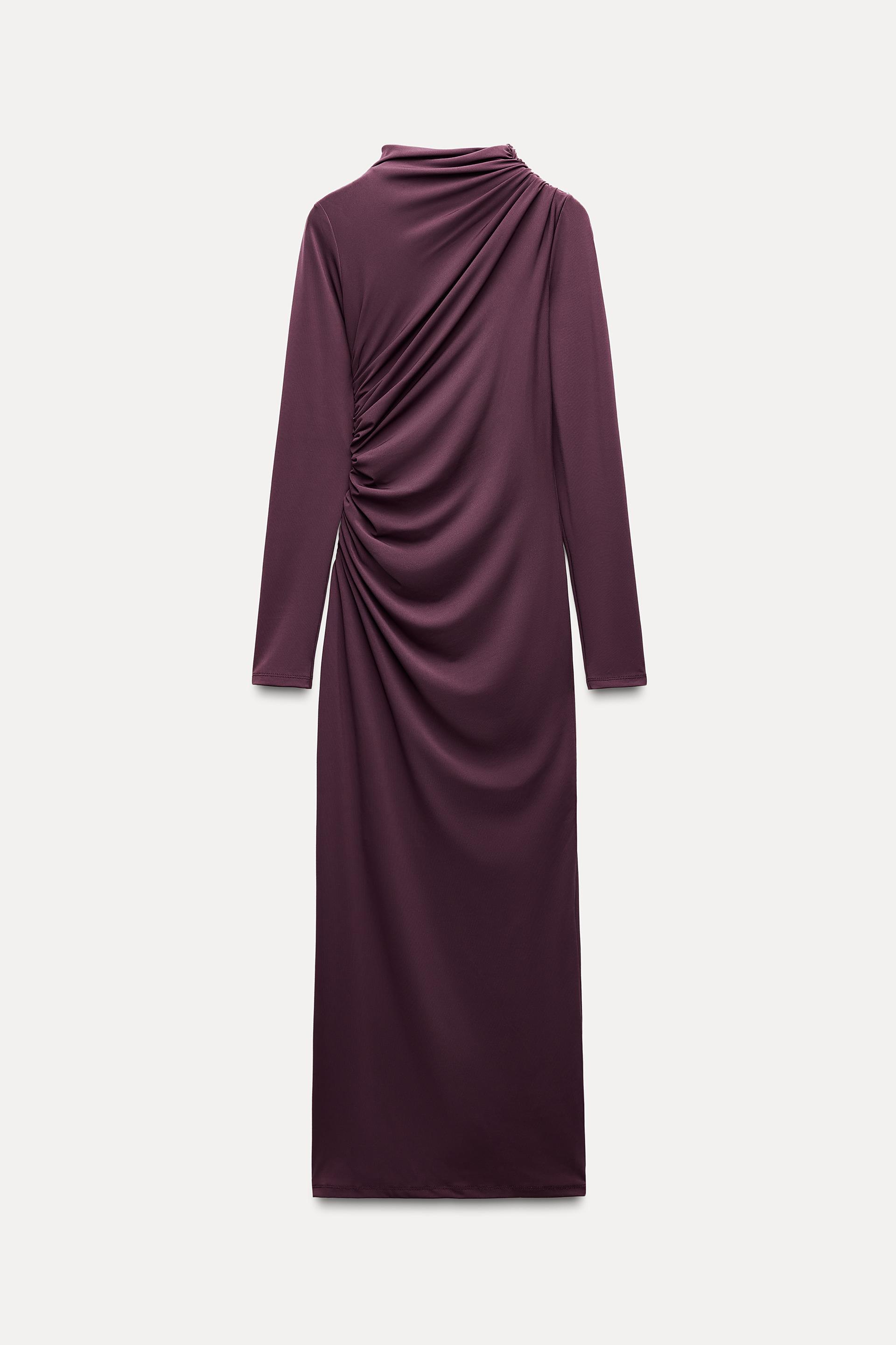 DRAPED MIDI DRESS