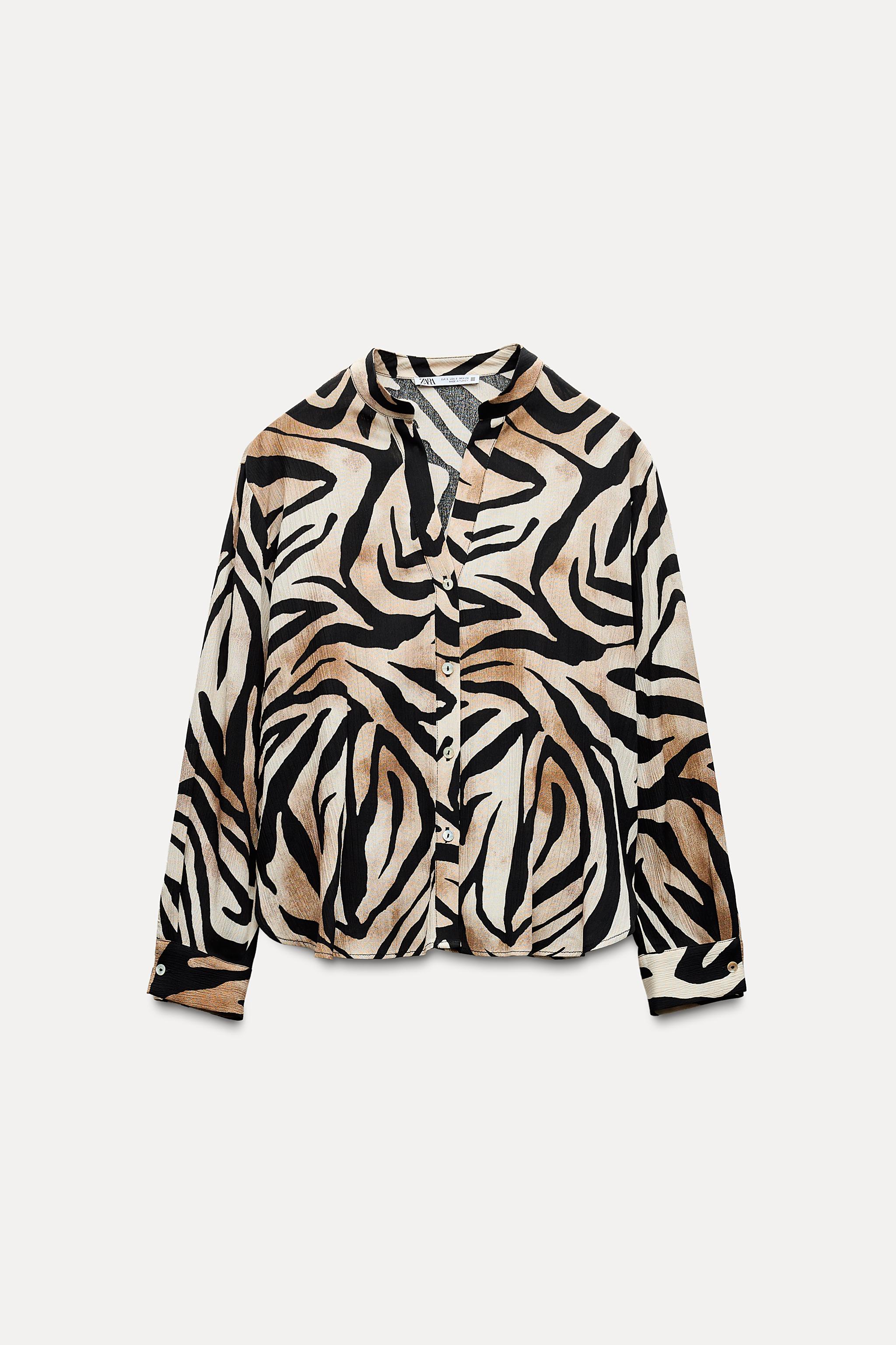 FLOWING ANIMAL PRINT SHIRT