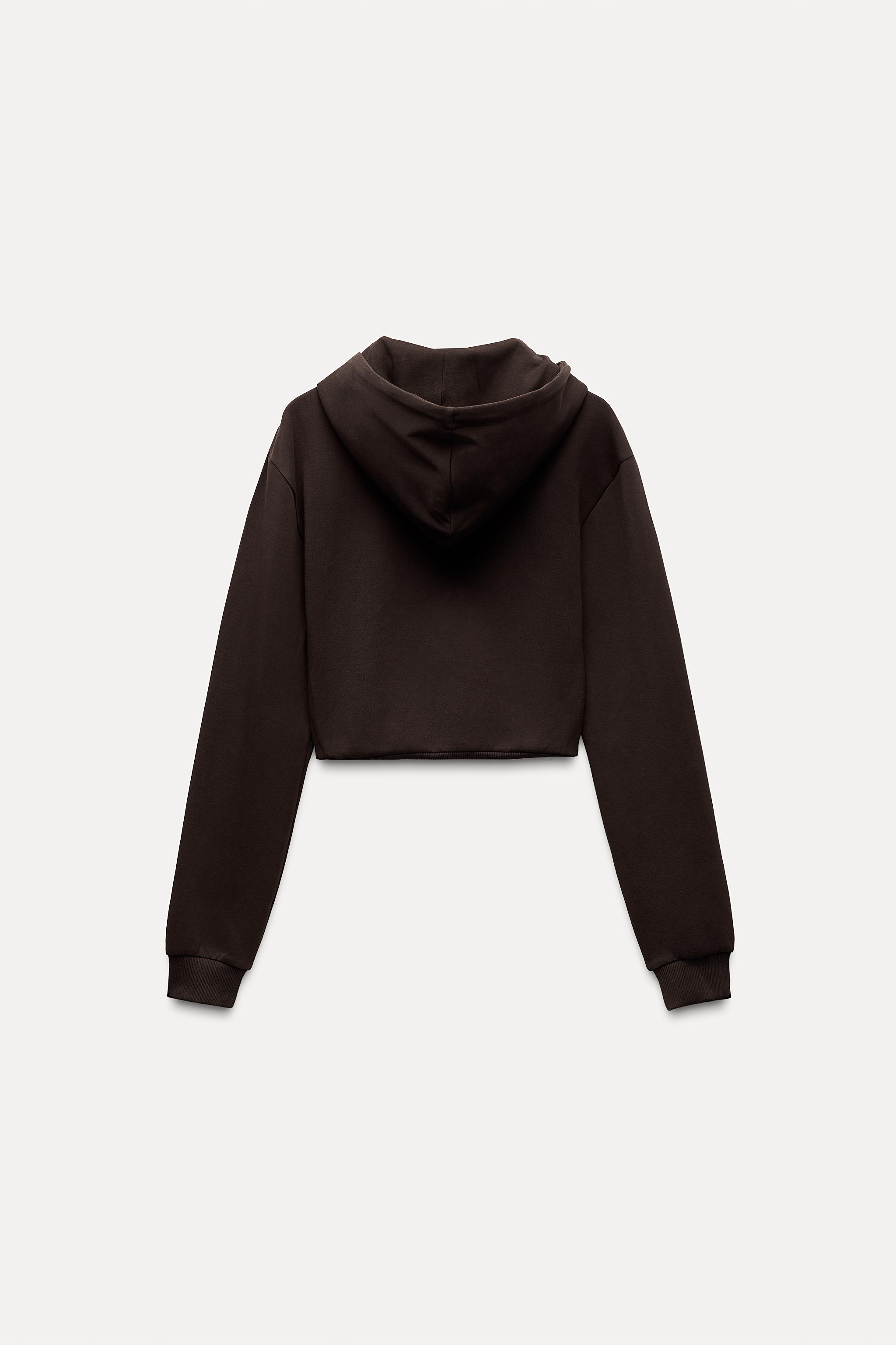 INTERLOCK CROPPED SWEATSHIRT