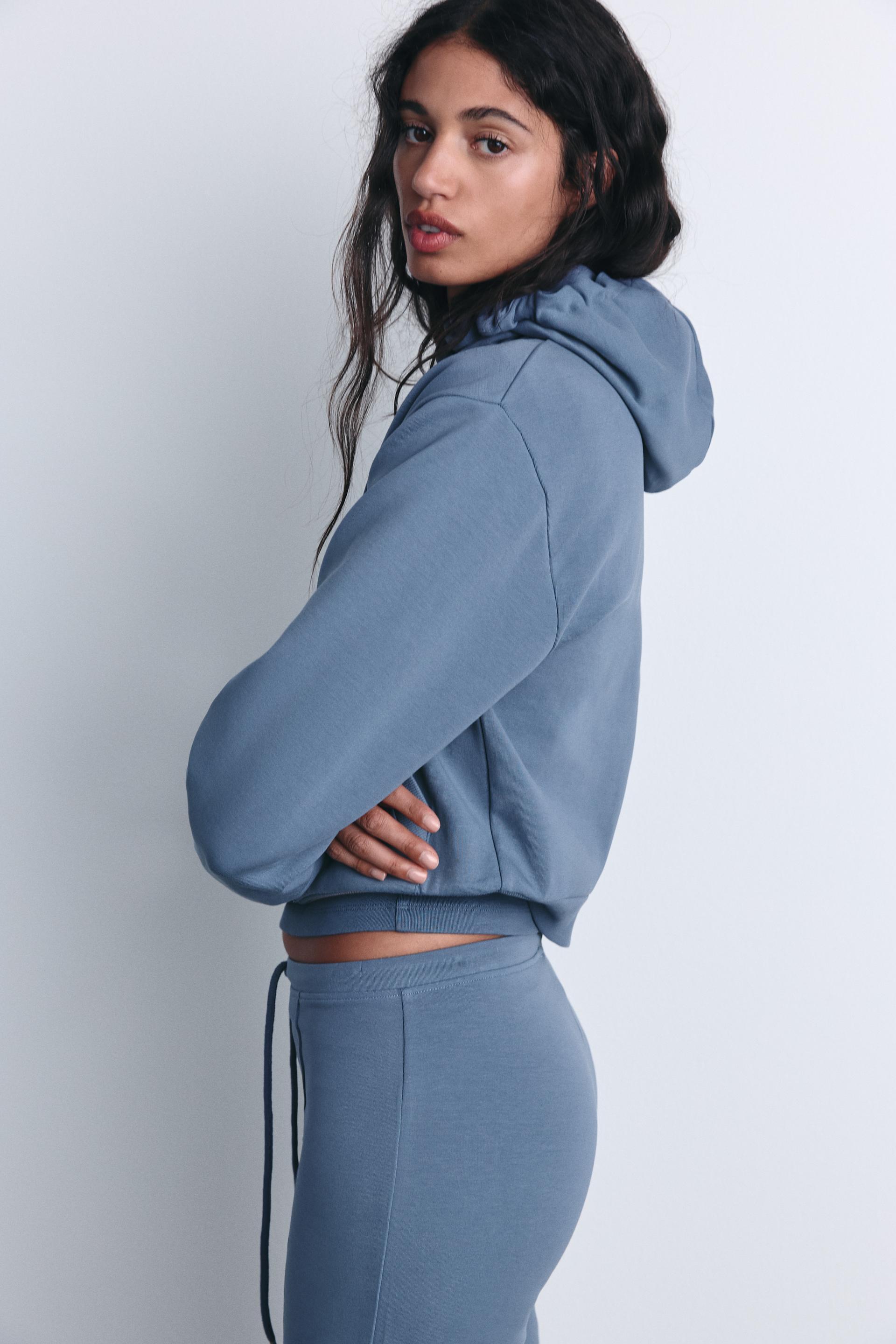 INTERLOCK CROPPED SWEATSHIRT