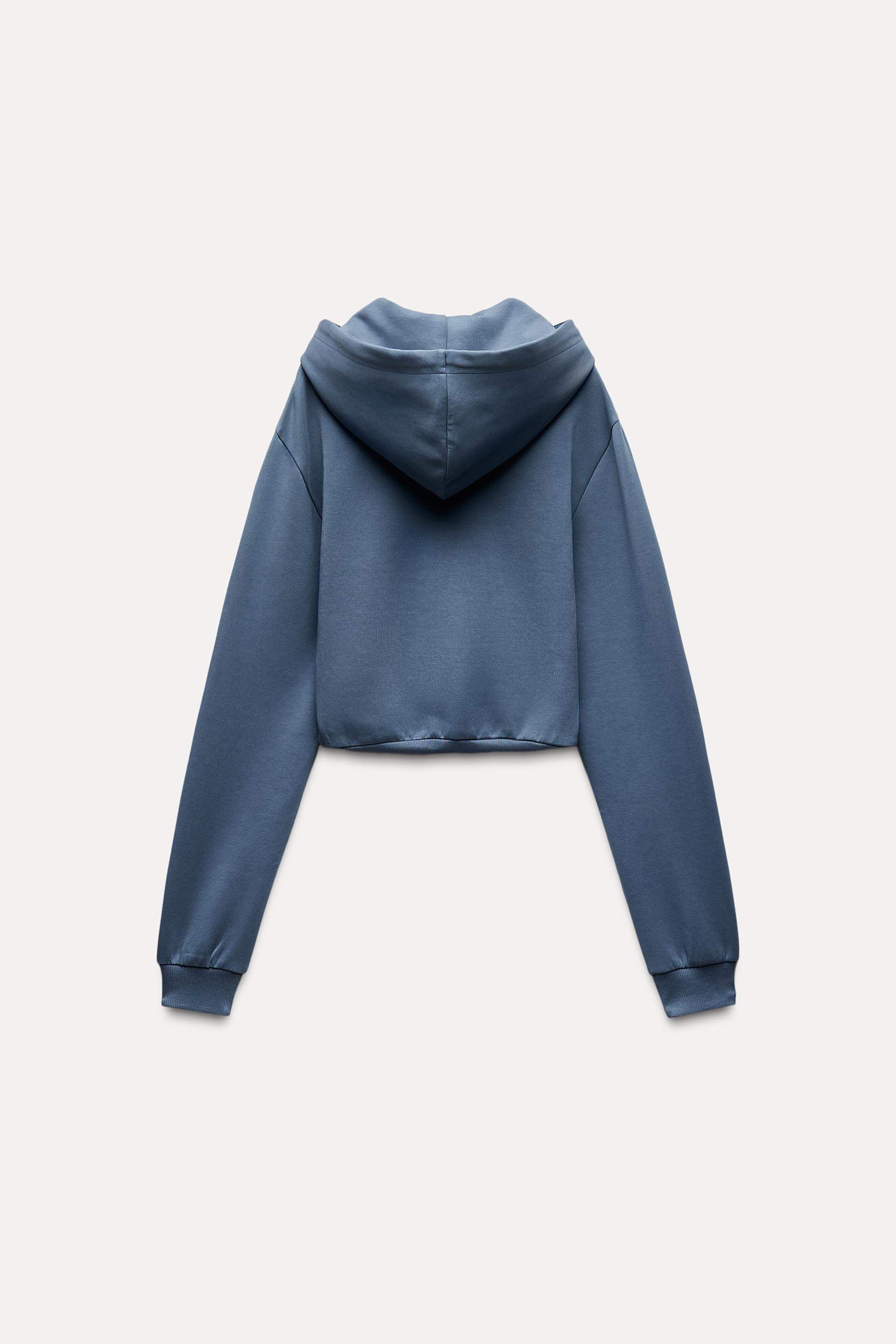 INTERLOCK CROPPED SWEATSHIRT